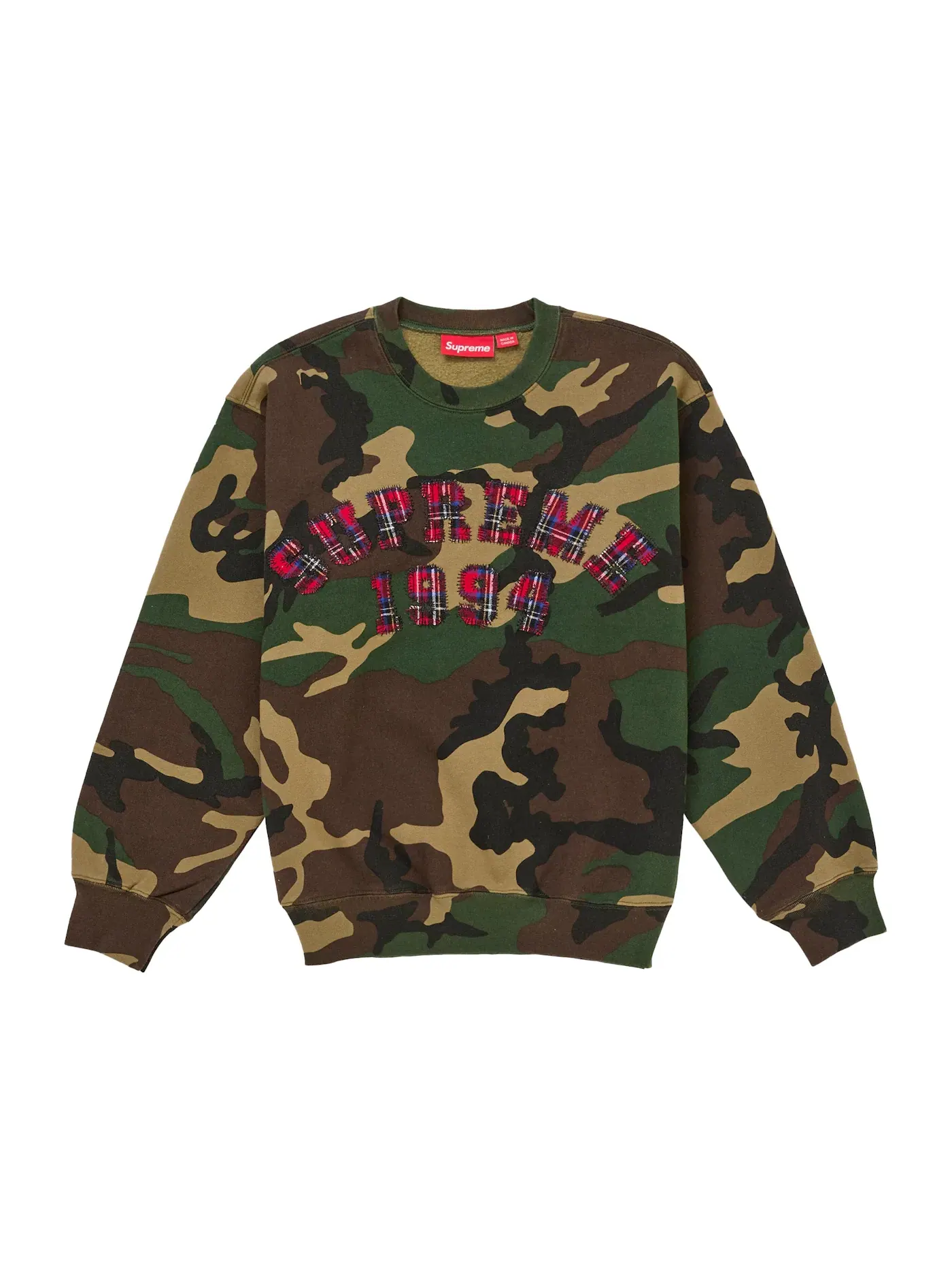 Мужской свитшот с принтом Supreme Arc Crewneck, Woodland Camo — изображение 1 из 1