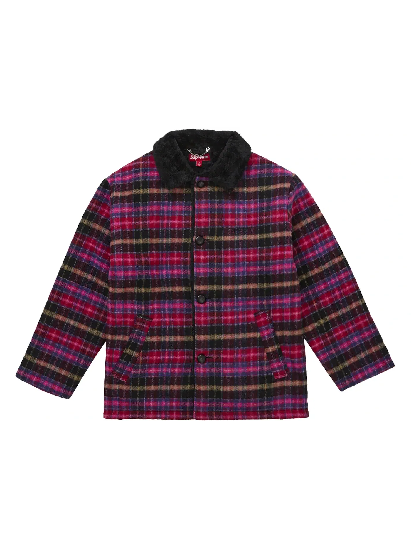 Мужское пальто с принтом Supreme Coat — изображение 1 из 3, розовый