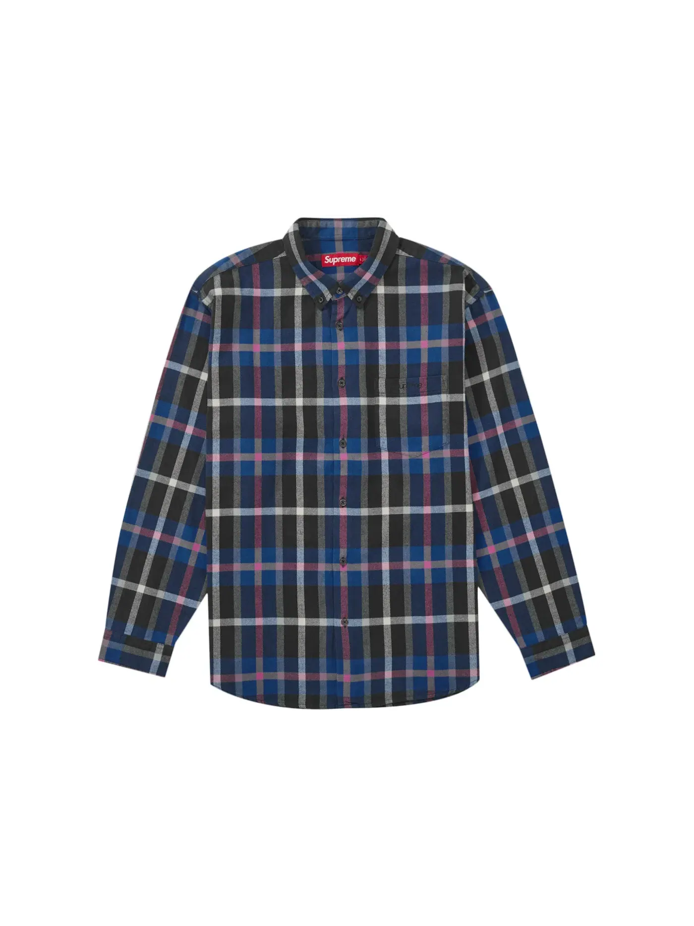 Мужская фланелевая рубашка с принтом Supreme Shirt (FW23) — изображение 1 из 1, синий
