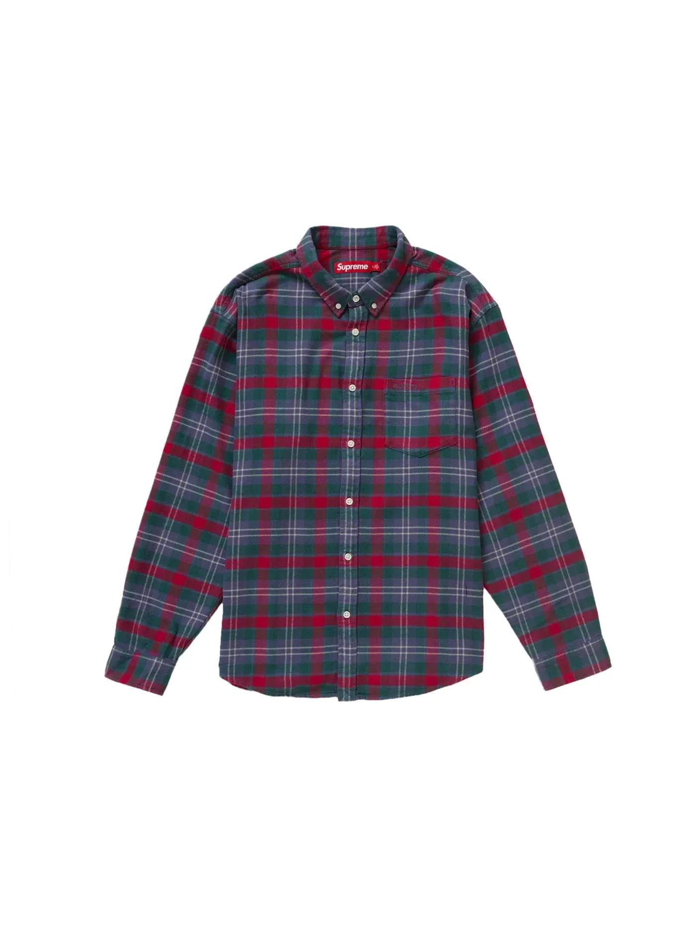Мужская рубашка из фланели с принтом Supreme Shirt (SS24) — изображение 1 из 1, серый