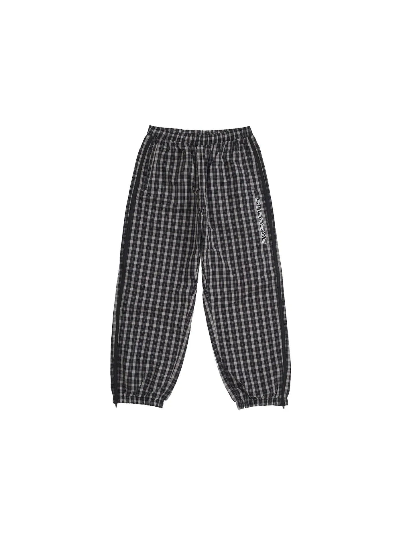 Мужские брюки с принтом Supreme Plaid Warm Up Pant — изображение 1 из 1, черный