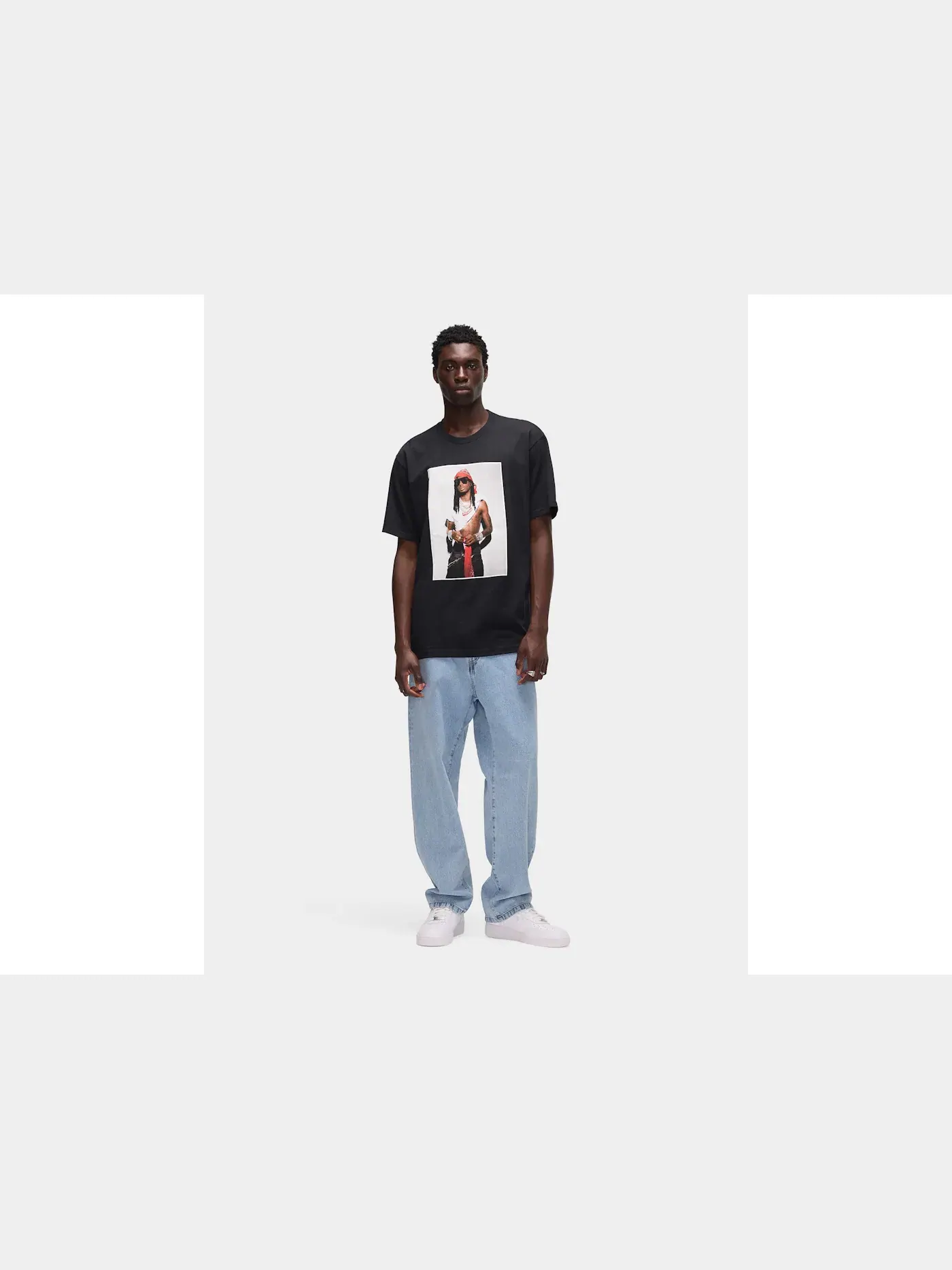 Мужская футболка с принтом Tee Supreme — изображение 5 из 5, черный