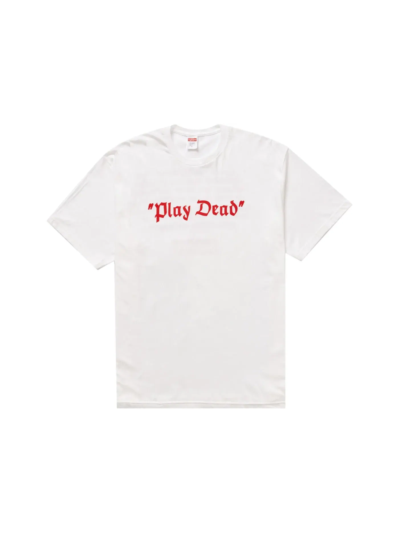 Мужская футболка с принтом Play Dead Supreme — изображение 1 из 2, белый