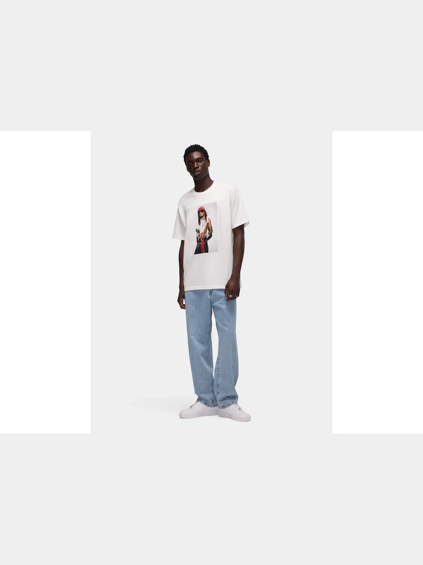 Мужская футболка с принтом Supreme Tee — изображение 5 из 5, белый