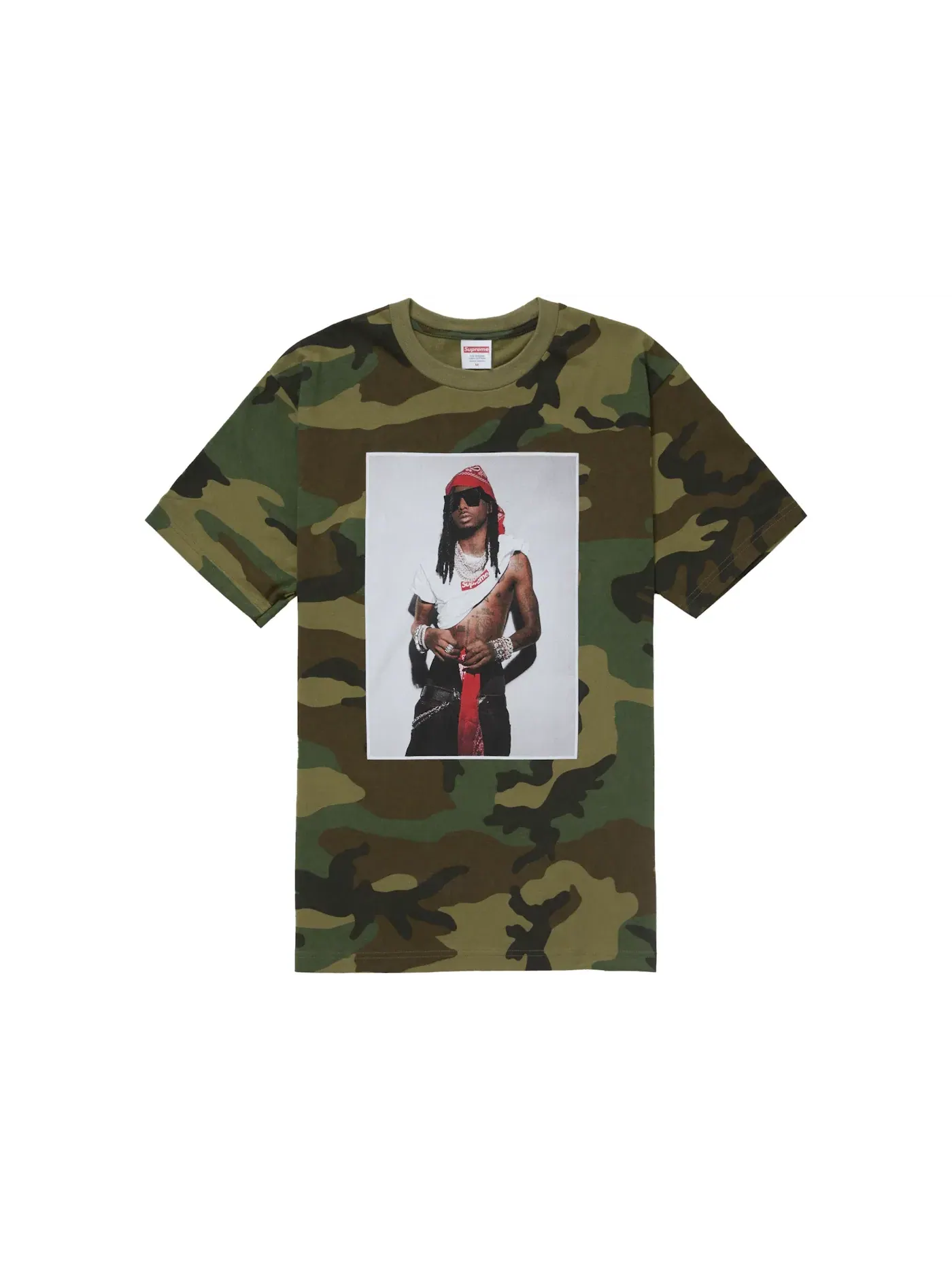 Мужская футболка с камуфляжным принтом Supreme Tee, Woodland Camo — изображение 1 из 1