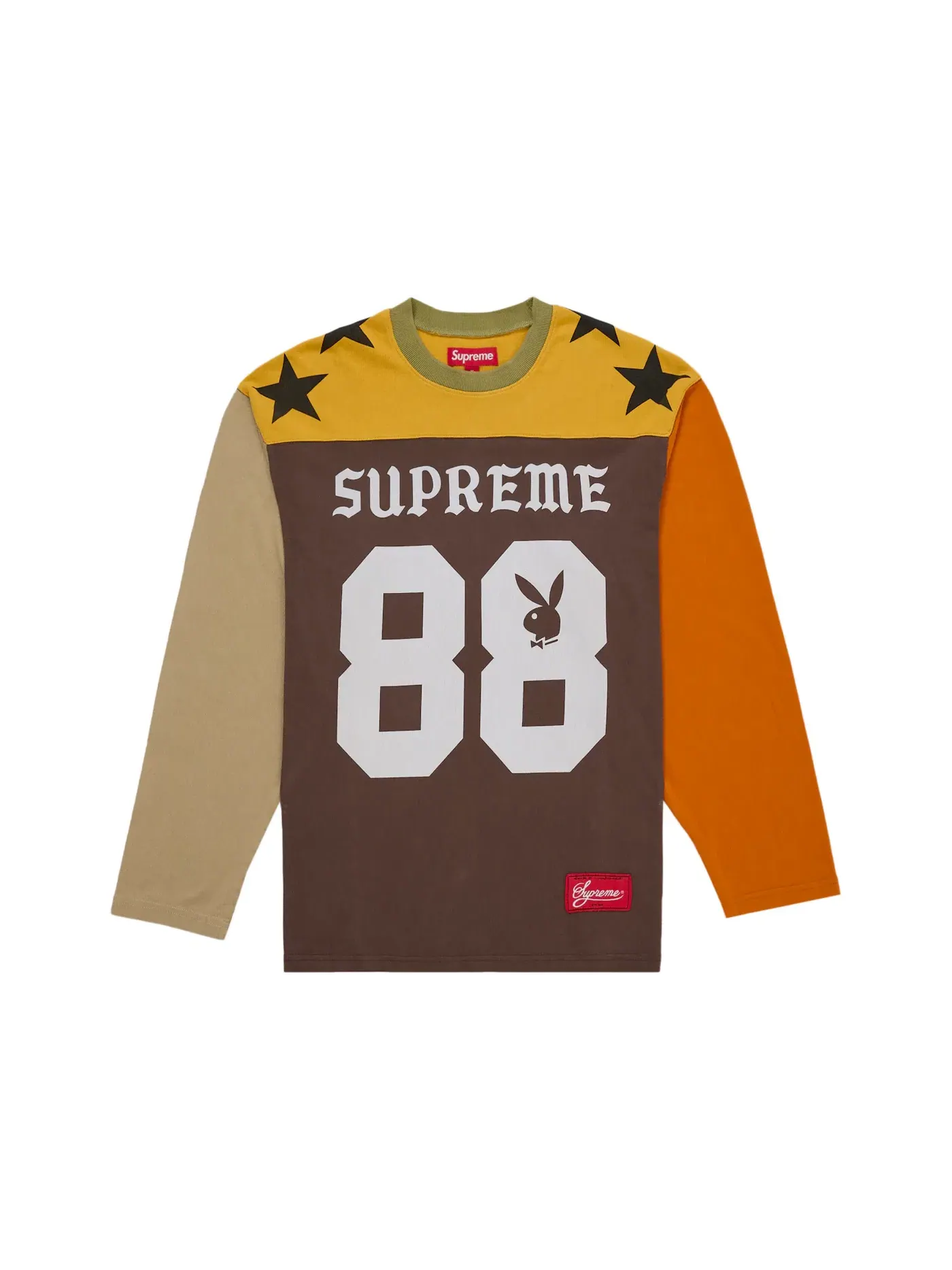 Мужская футболка с длинным рукавом с принтом Supreme Top — изображение 1 из 2, коричневый