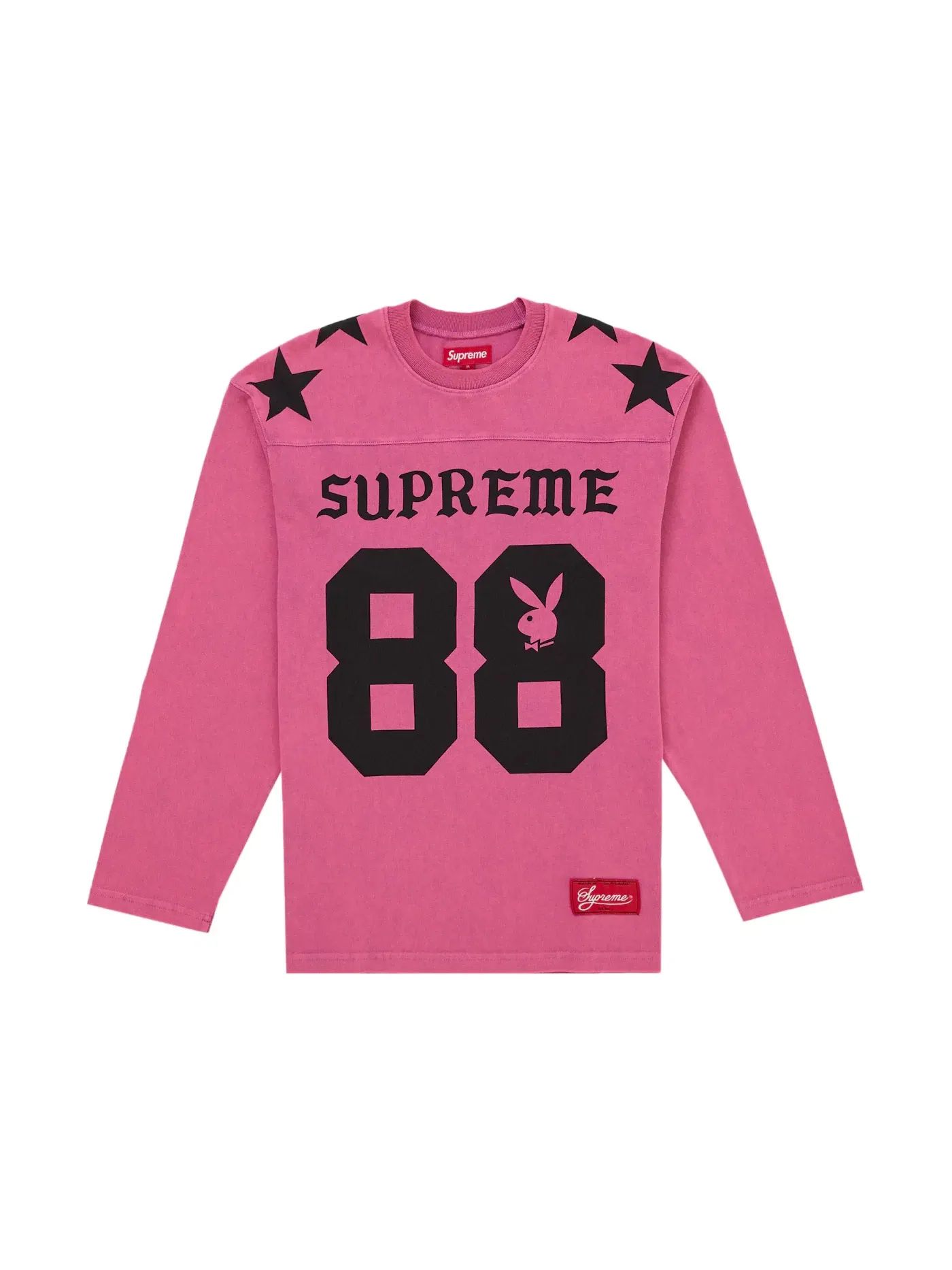 Мужская футболка с длинным рукавом с принтом Playboy L/S Football Top Supreme — изображение 1 из 2, розовый