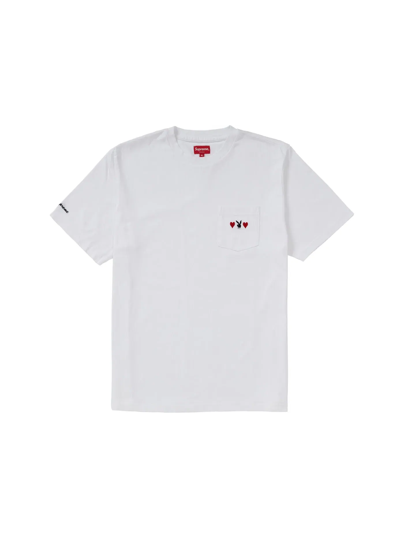 Мужская футболка с принтом Supreme Playboy Pocket Tee — изображение 1 из 1, белый