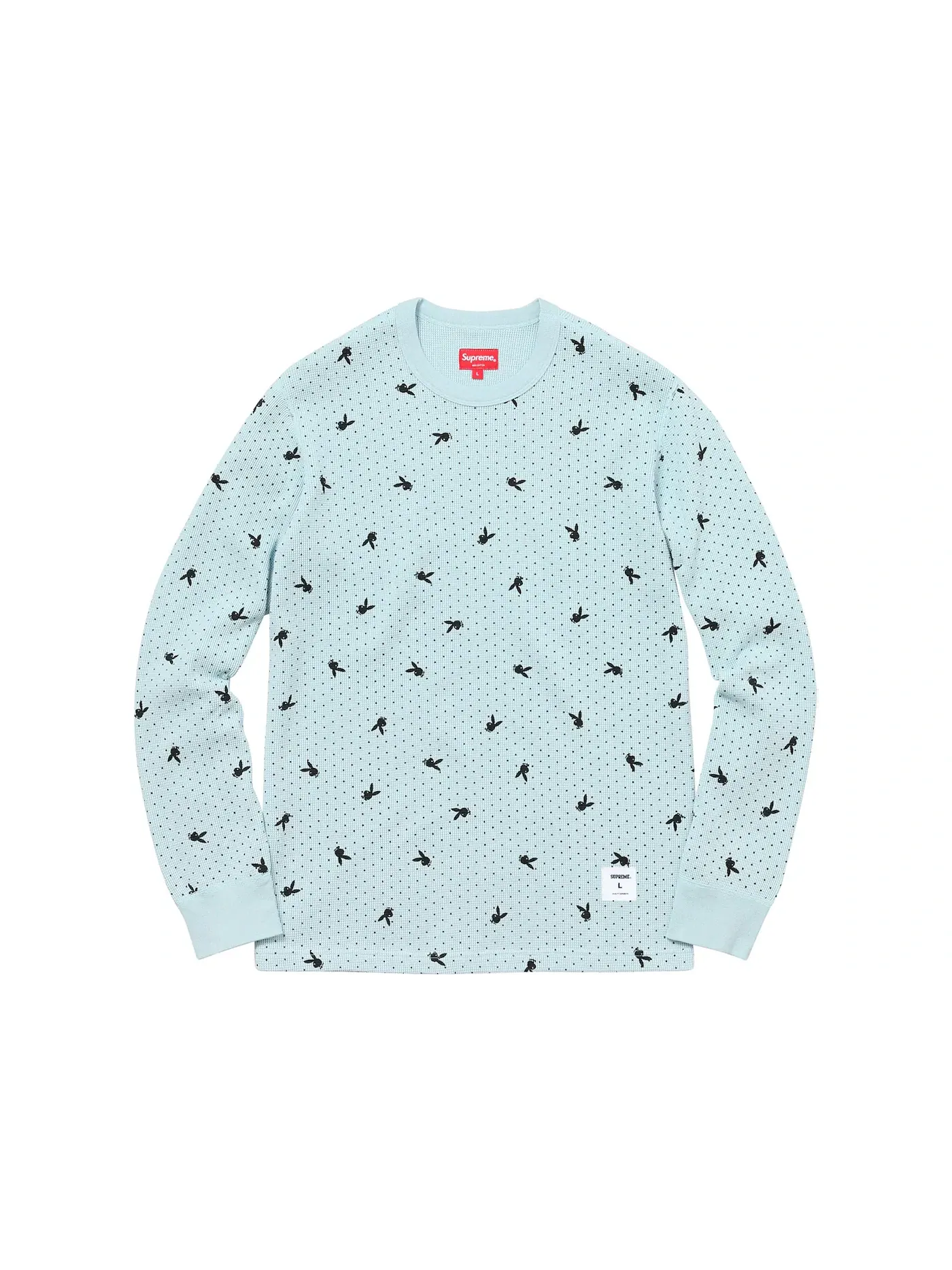 Мужской свитер с принтом Supreme Playboy Thermal — изображение 1 из 1, светлый синий