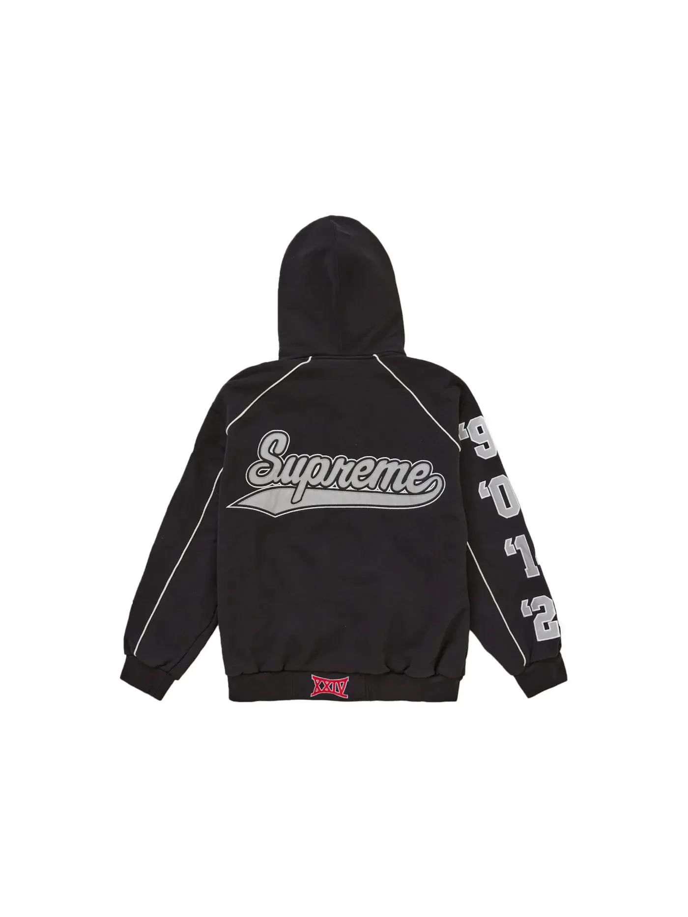 Мужская худи на молнии с принтом Playoffs Supreme — изображение 2 из 2, черный