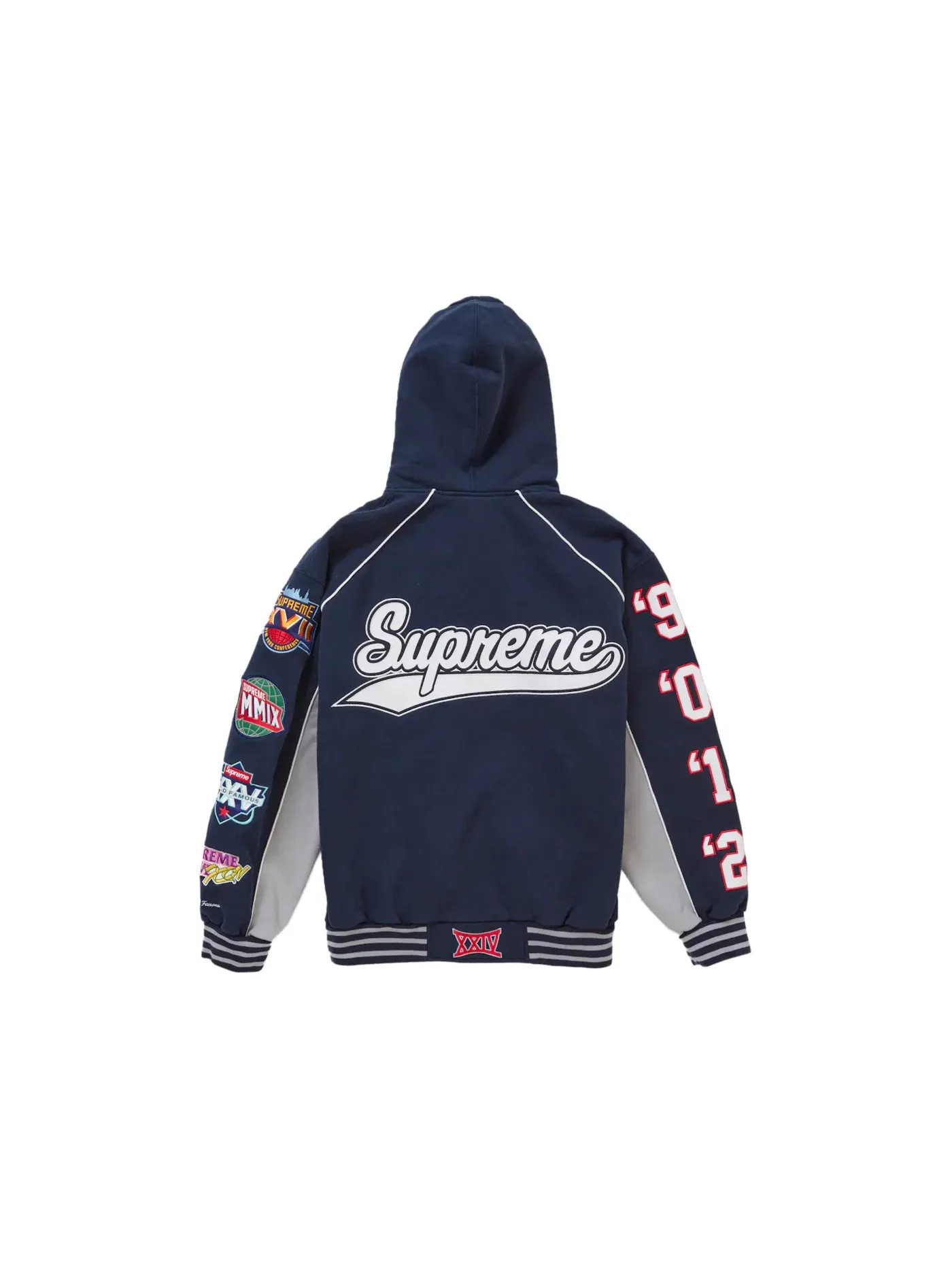 Мужская худи на молнии Playoffs Supreme — изображение 2 из 2, темно-синий