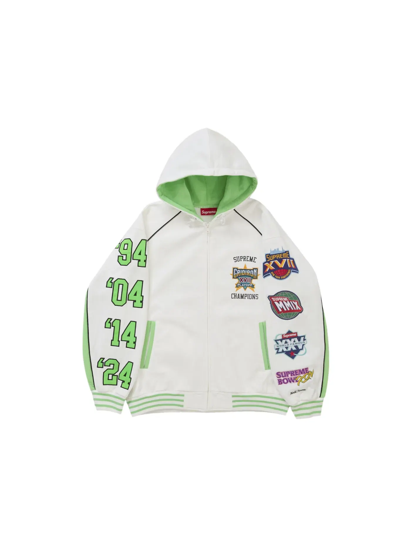 Мужская худи с застежкой-молнией Playoffs Supreme — изображение 1 из 2, белый