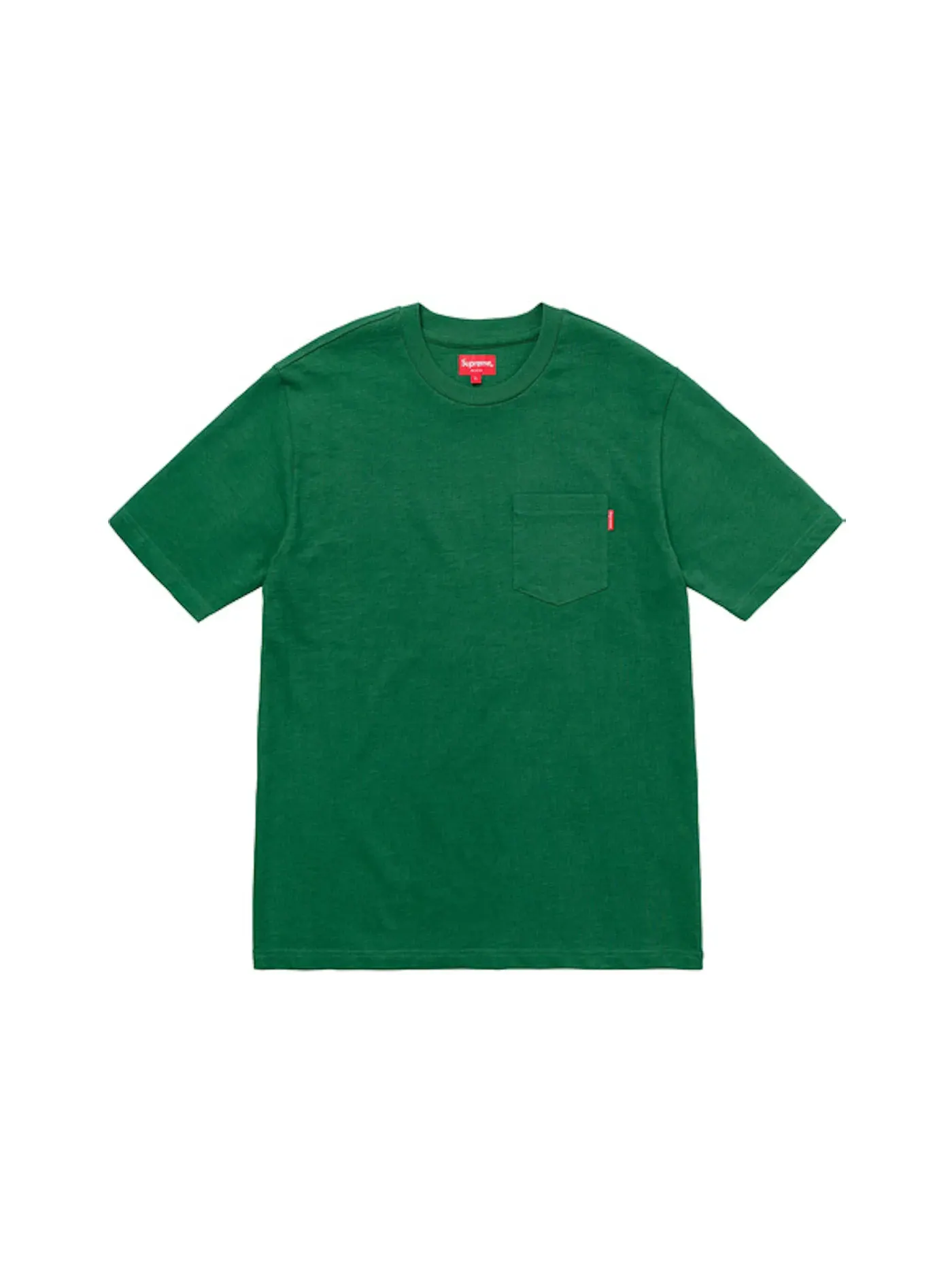 Мужская футболка с нагрудным карманом Supreme Tee (SS18) — изображение 1 из 1, зеленый