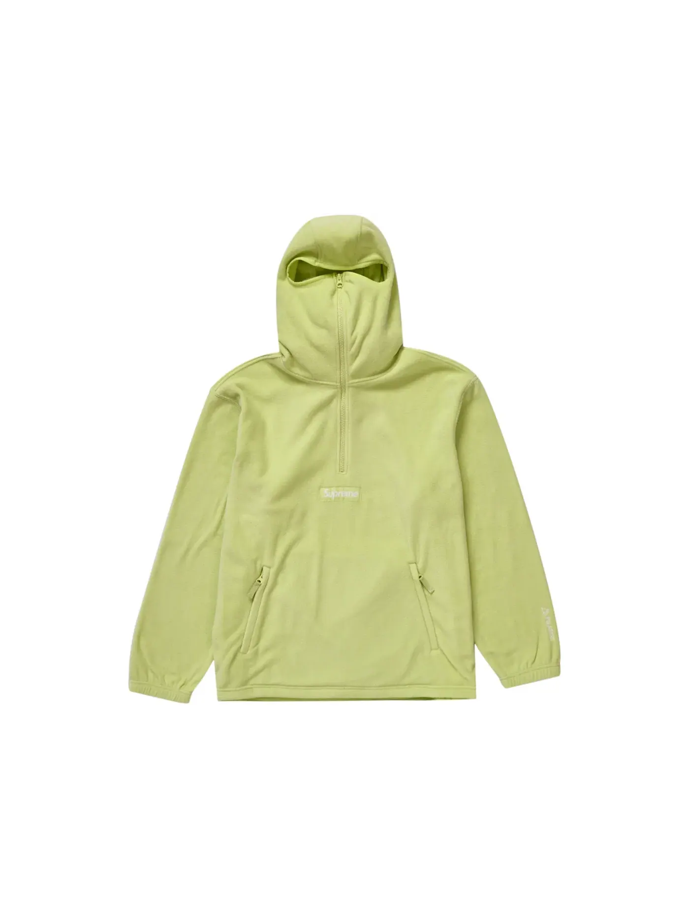 Мужской пуловер с принтом Supreme Polartec Facemask Half Zip — изображение 1 из 2, лаймовый