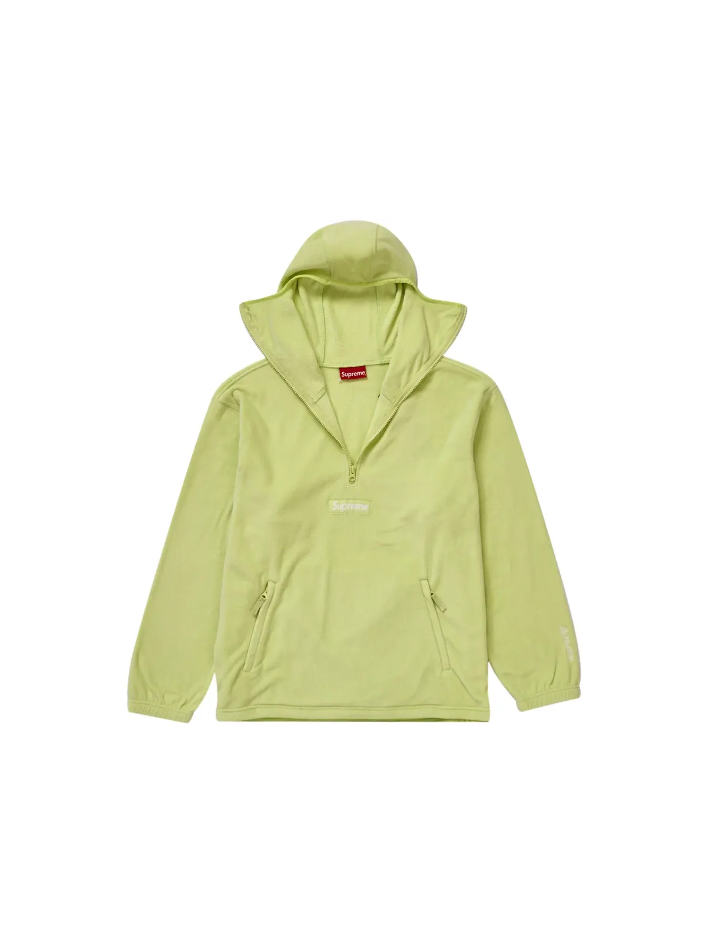 Мужской пуловер с принтом Supreme Polartec Facemask Half Zip — изображение 2 из 2, лаймовый
