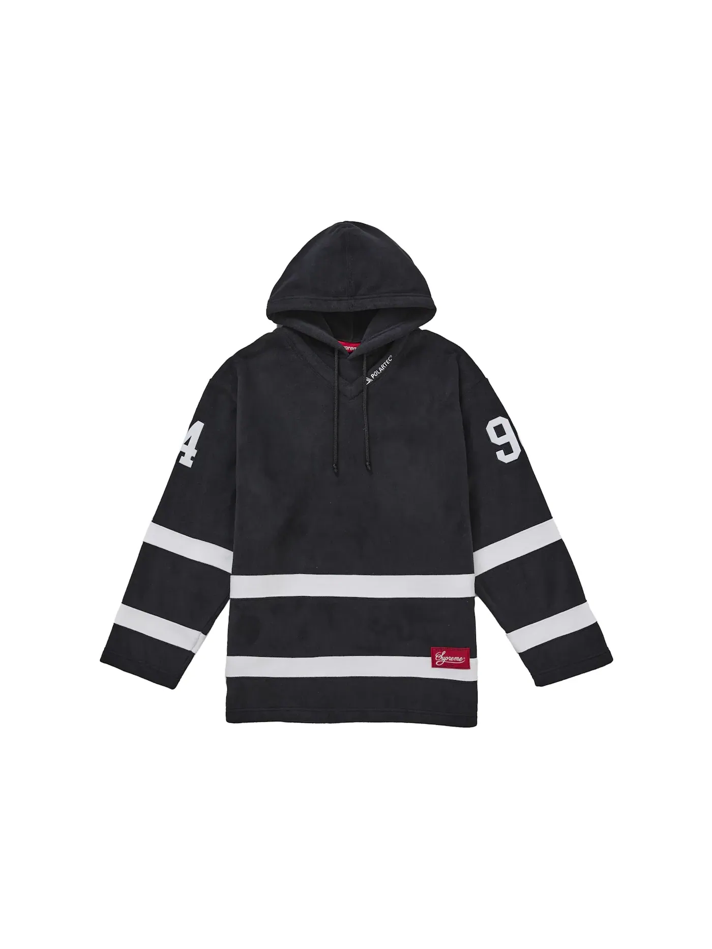 Мужская хоккейная джерси с капюшоном из Polartec Jersey Supreme — изображение 1 из 2, черный