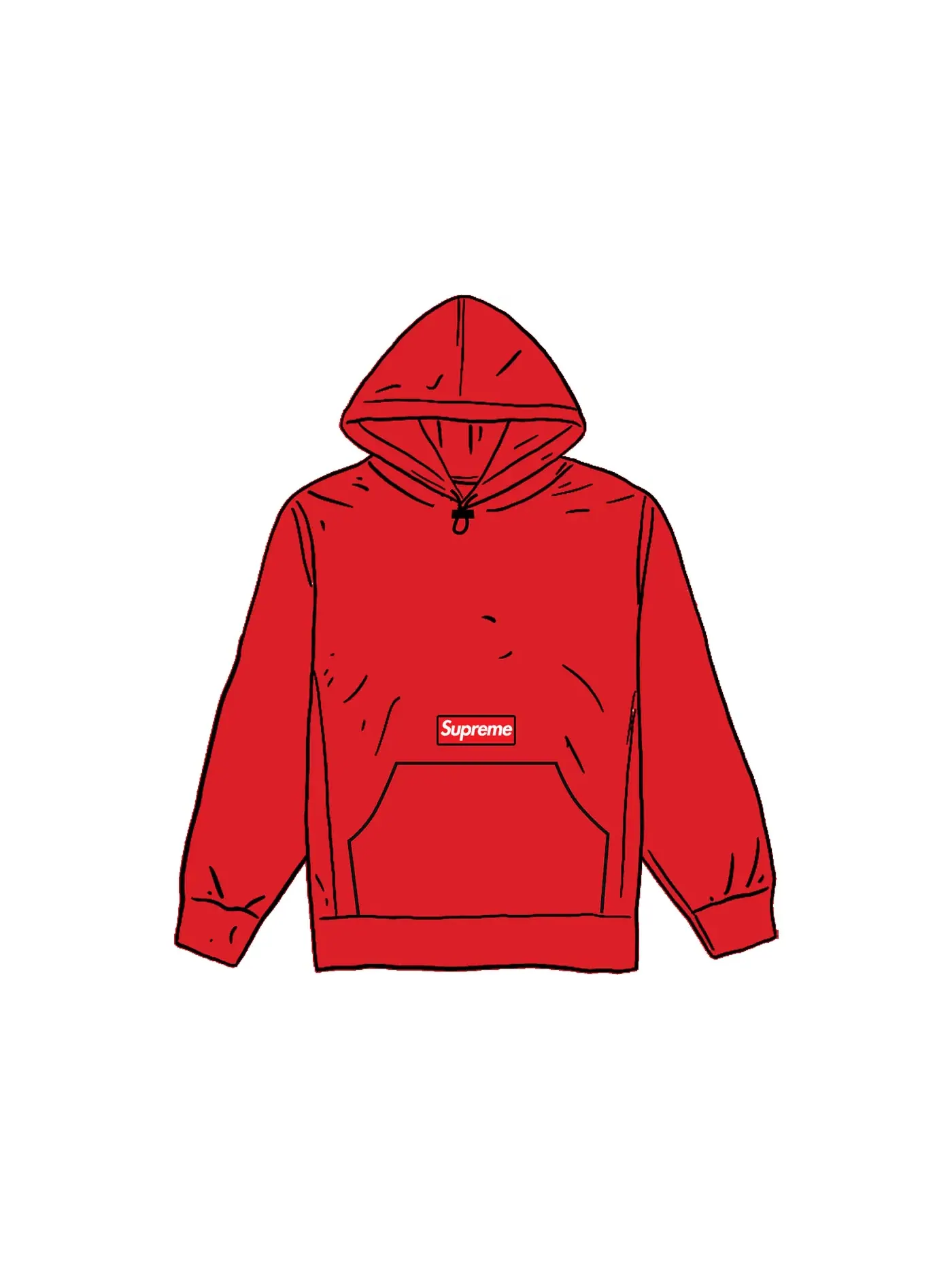 Мужской худи с принтом Supreme Hooded Sweatshirt (FW20) — изображение 1 из 1, красный