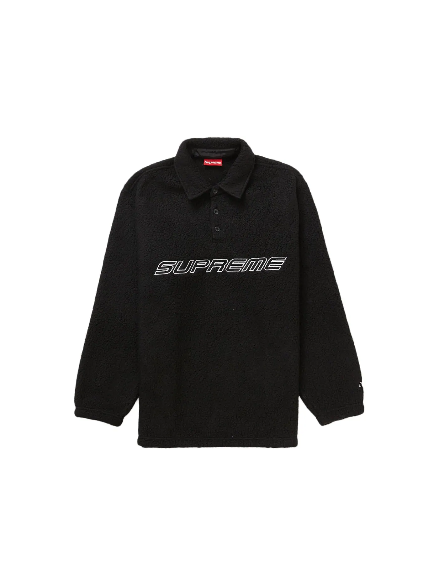 Мужская футболка-поло с длинным рукавом Supreme — изображение 1 из 1, черный