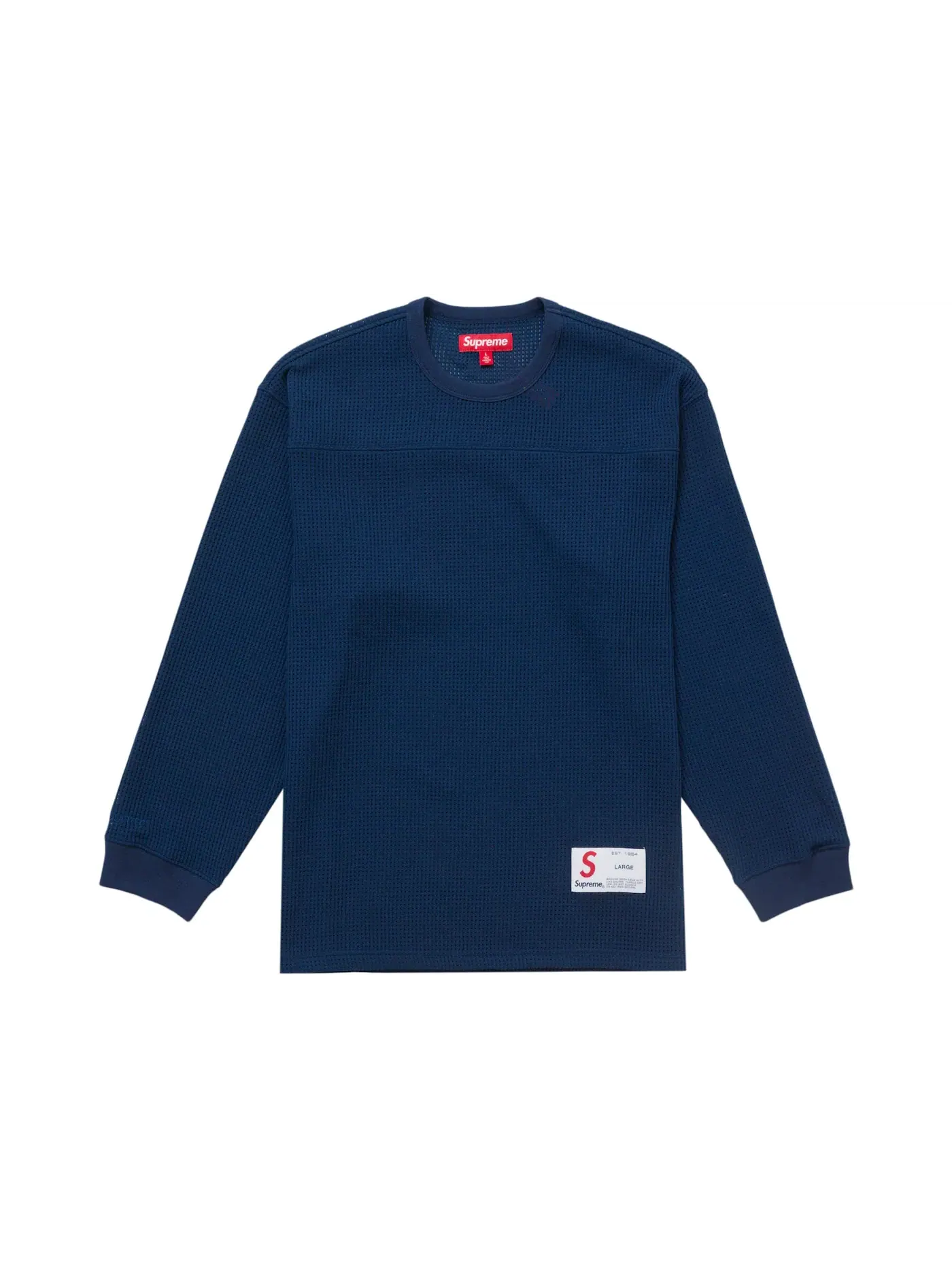 Мужская футбольная футболка с длинным рукавом Supreme Polartec Mesh L/S Football Top — изображение 1 из 1, темно-синий
