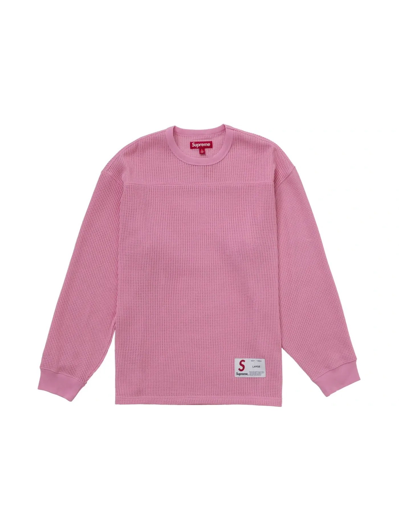 Мужская футбольная футболка с длинным рукавом Supreme Top — изображение 1 из 1, розовый