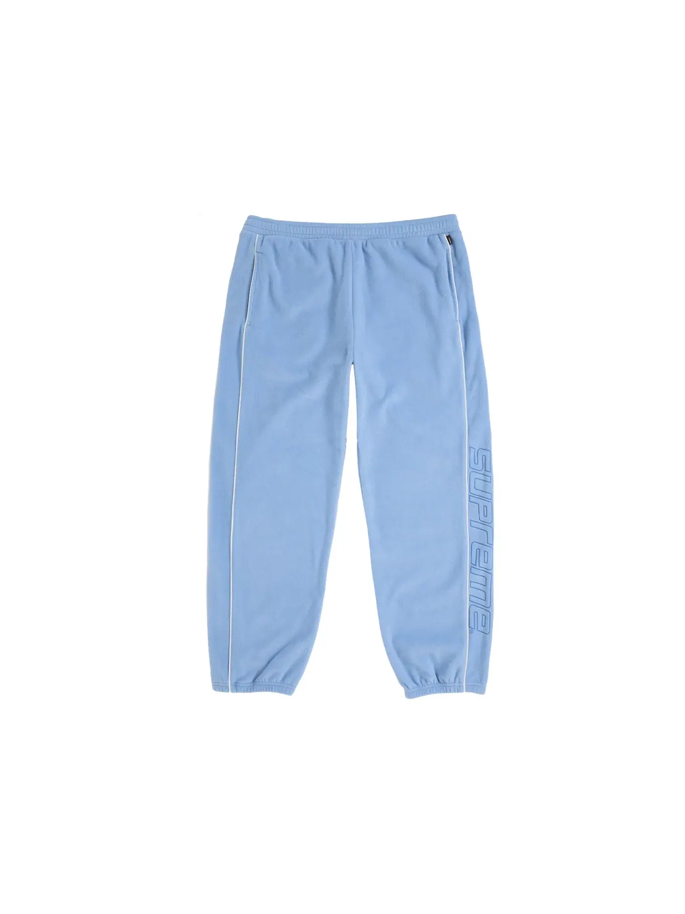 Мужские брюки с принтом Supreme Polartec Reflective Piping Pant — изображение 1 из 3, светлый синий