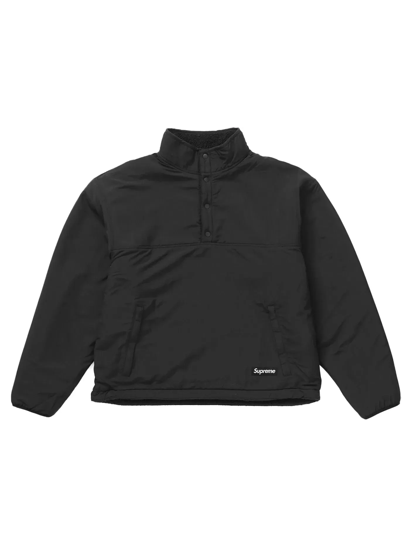Мужской пуловер из флиса Polartec Shearling Reversible Pullover Supreme — изображение 2 из 4, черный