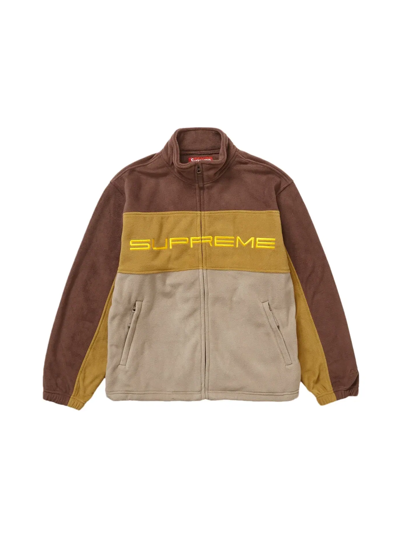 Мужская куртка с флисом Supreme Polartec Zip Jacket (FW23) — изображение 1 из 2, коричневый