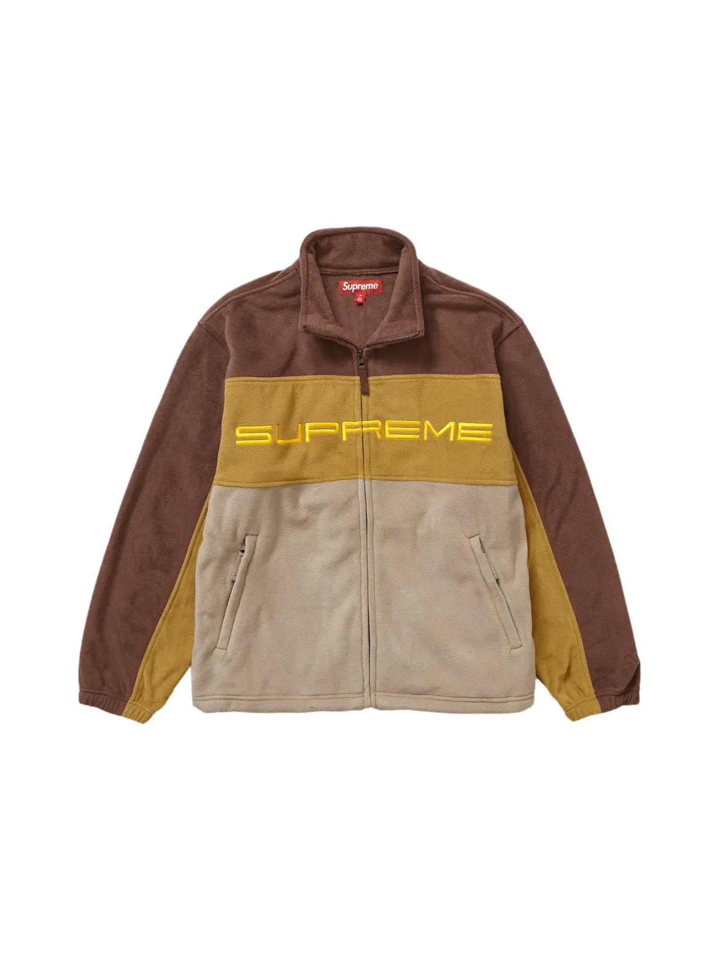 Мужская куртка с флисом Supreme Polartec Zip Jacket (FW23) — изображение 2 из 2, коричневый