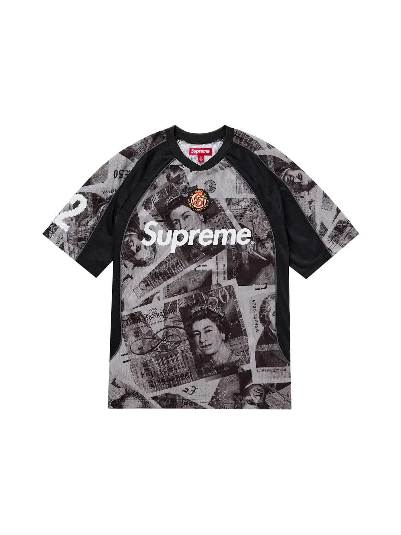 Мужская футбольная джерси с принтом Jersey Supreme — изображение 1 из 2, черный