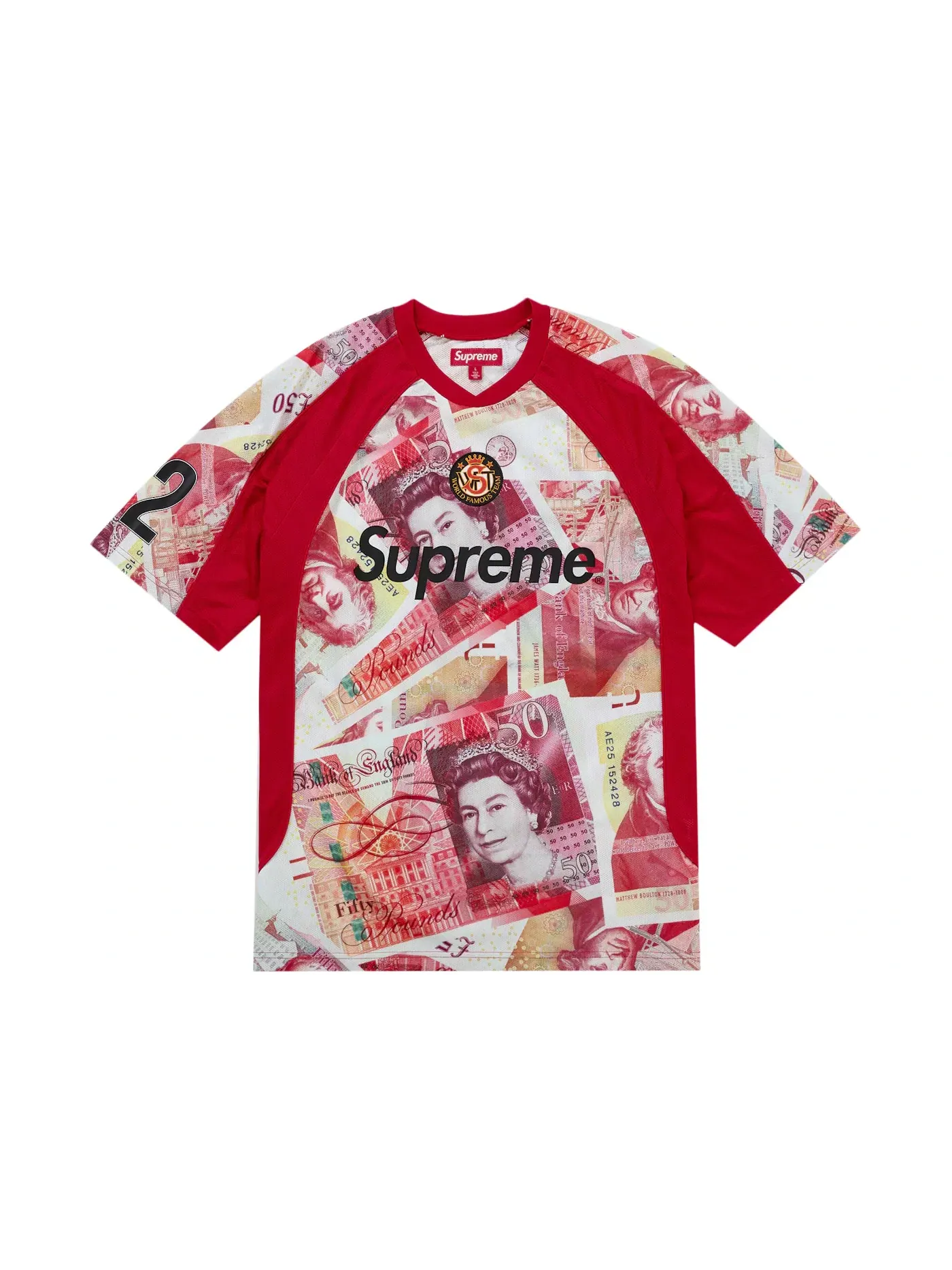 Мужская футбольная футболка Supreme Jersey — изображение 1 из 2, красный