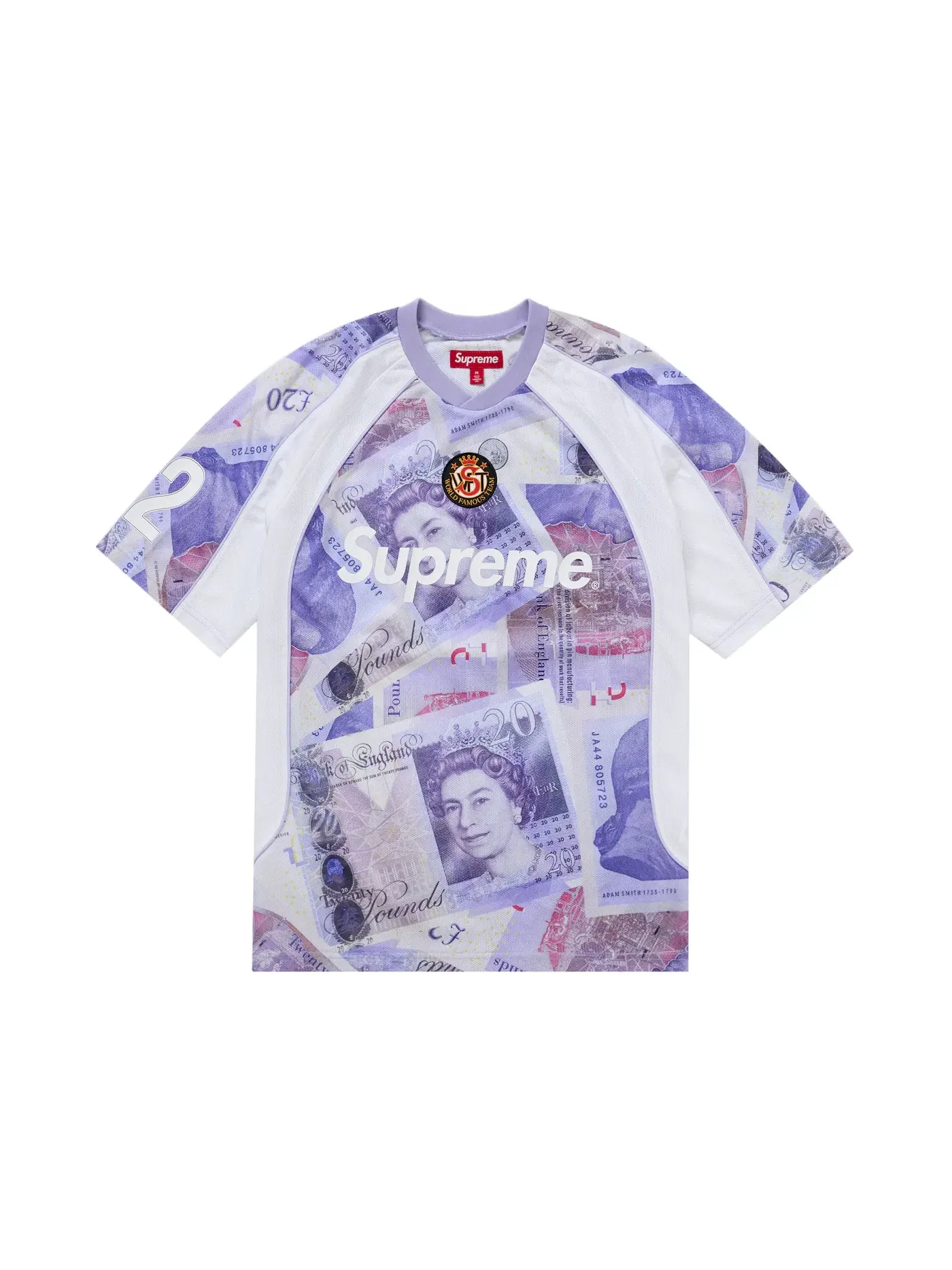 Мужская футбольная джерси с принтом Pounds Supreme — изображение 1 из 2, белый