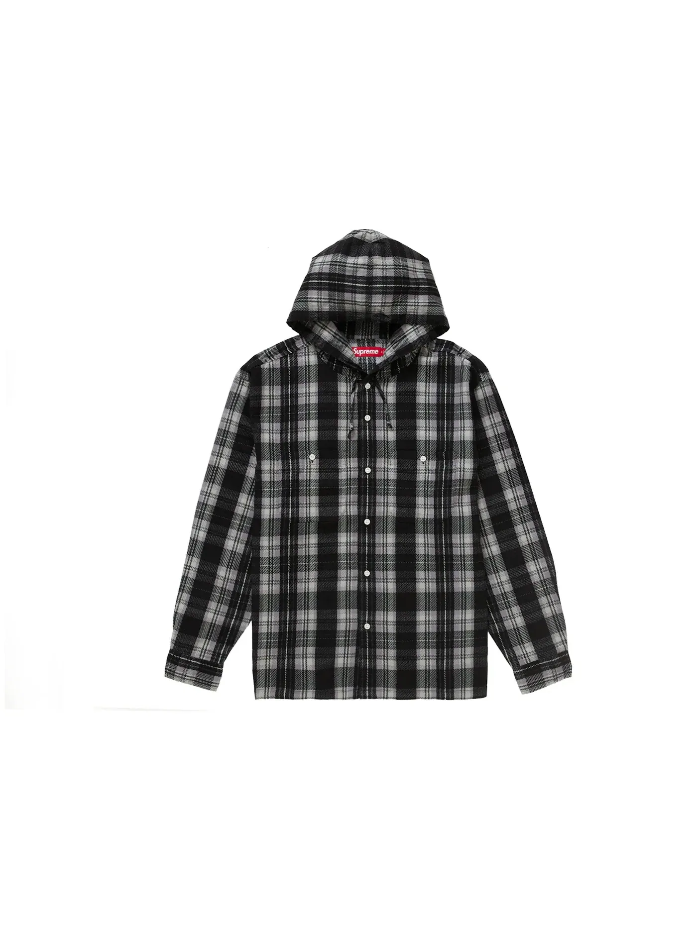 Мужская рубашка-фланель с принтом Supreme Shirt — изображение 1 из 2, черный