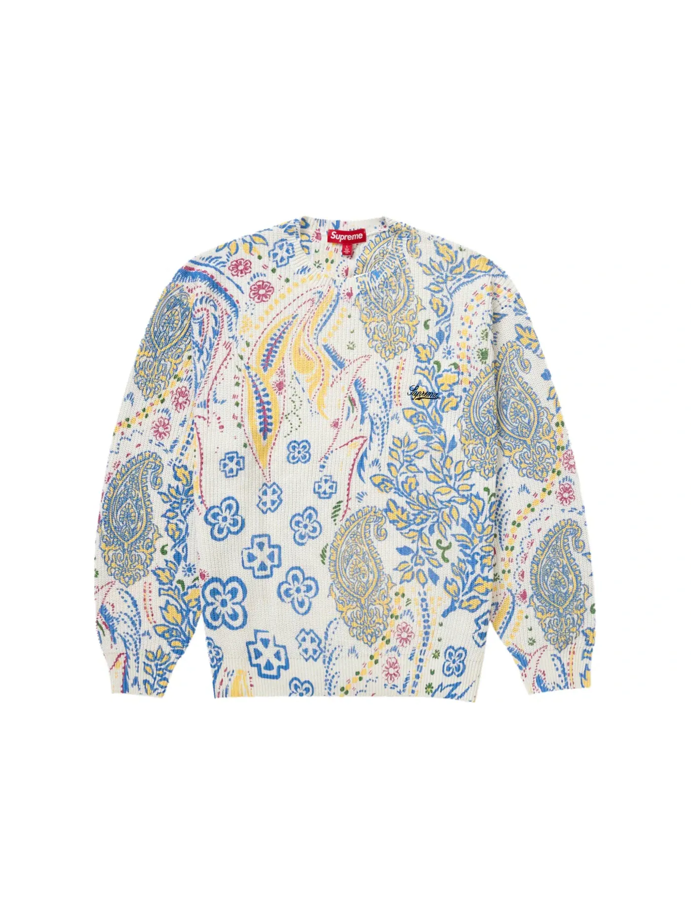 Мужской свитер с принтом Paisley Supreme — изображение 1 из 2, белый