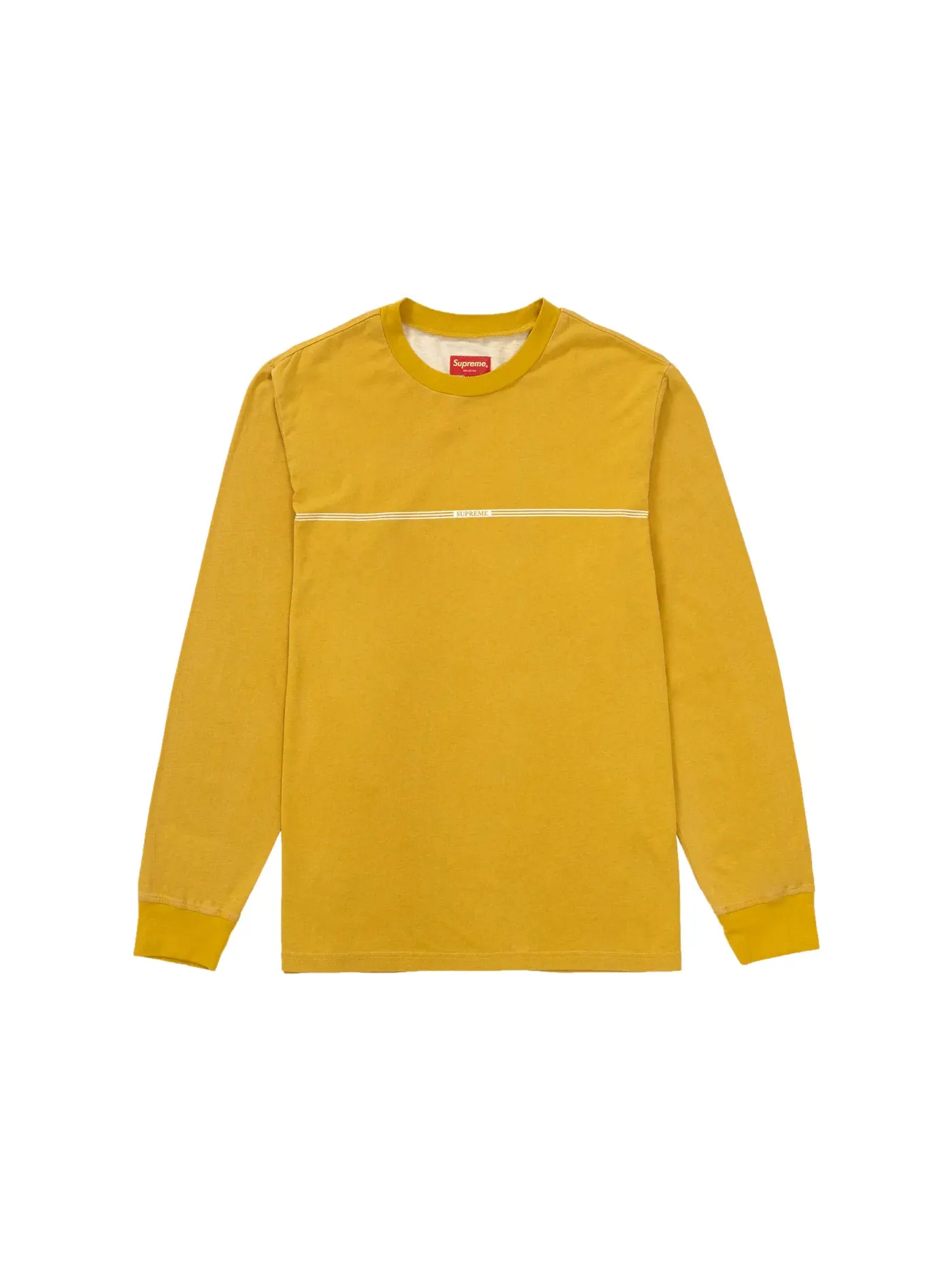 Мужская футболка с принтом Supreme Printed Stripe L/S Top — изображение 1 из 1, золото