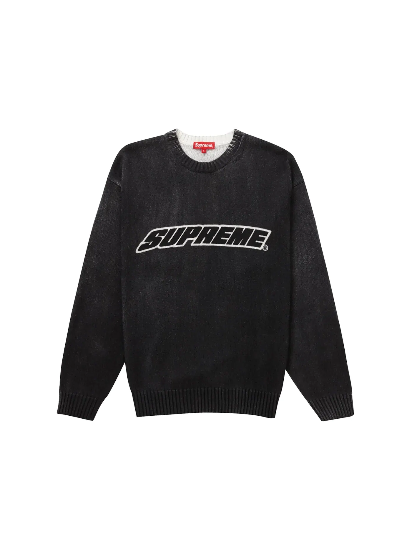 Мужской свитшот с принтом Supreme Sweater — изображение 1 из 1, черный