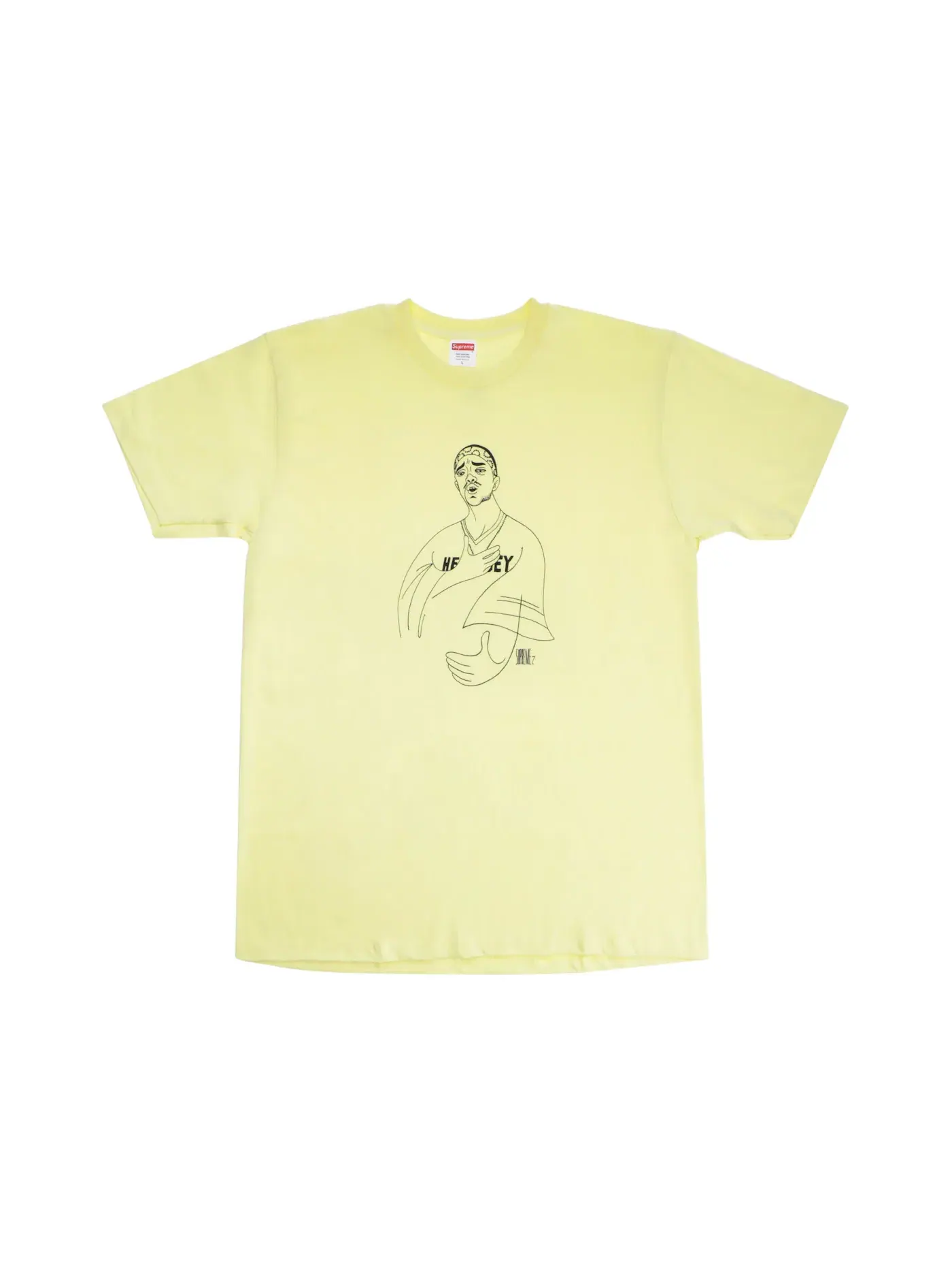 Футболка с принтом Supreme Prodigy Tee — изображение 1 из 1, бледный желтый