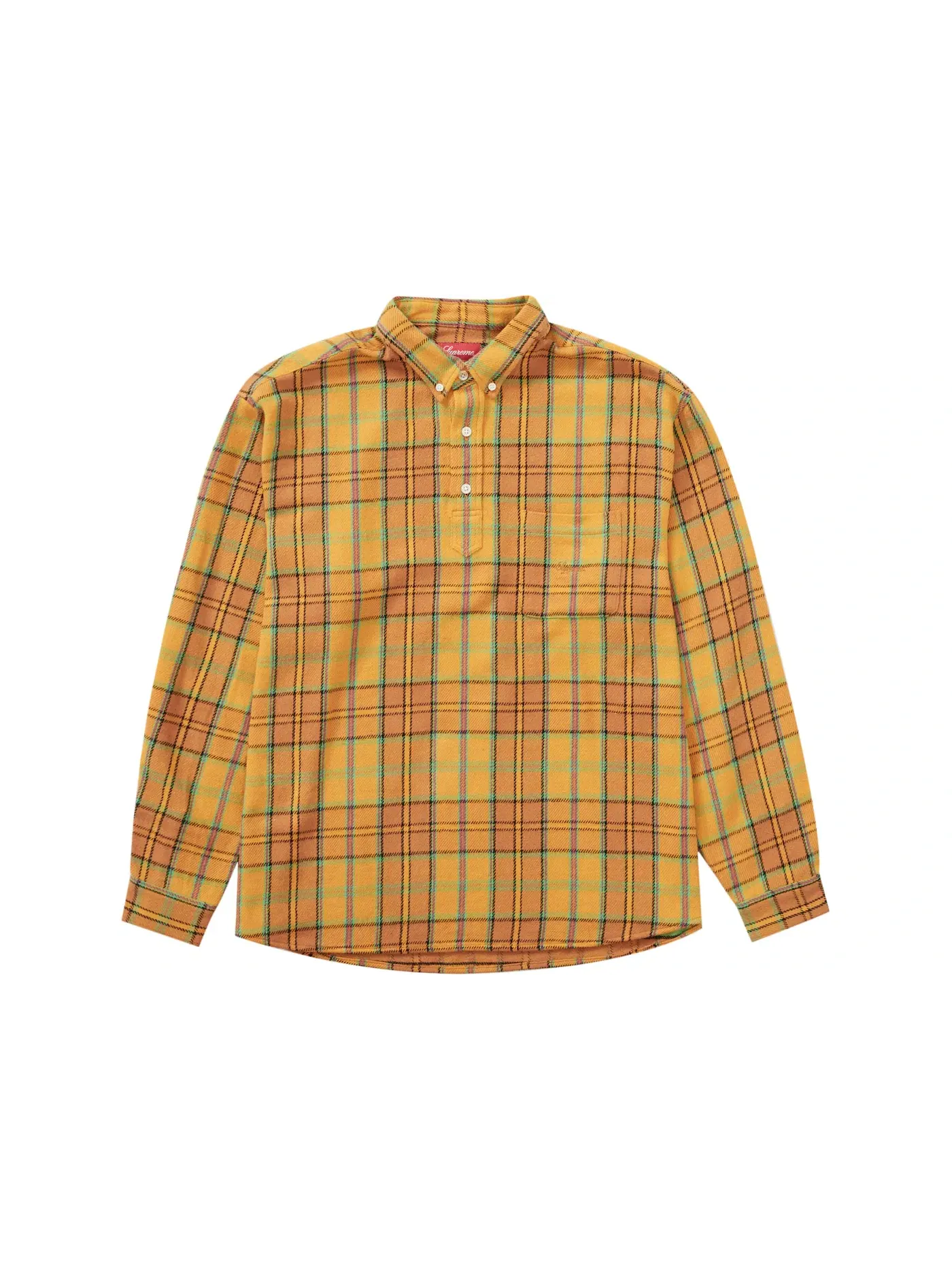 Мужская фланелевая рубашка с принтом в клетку Supreme Shirt — изображение 1 из 2, золото