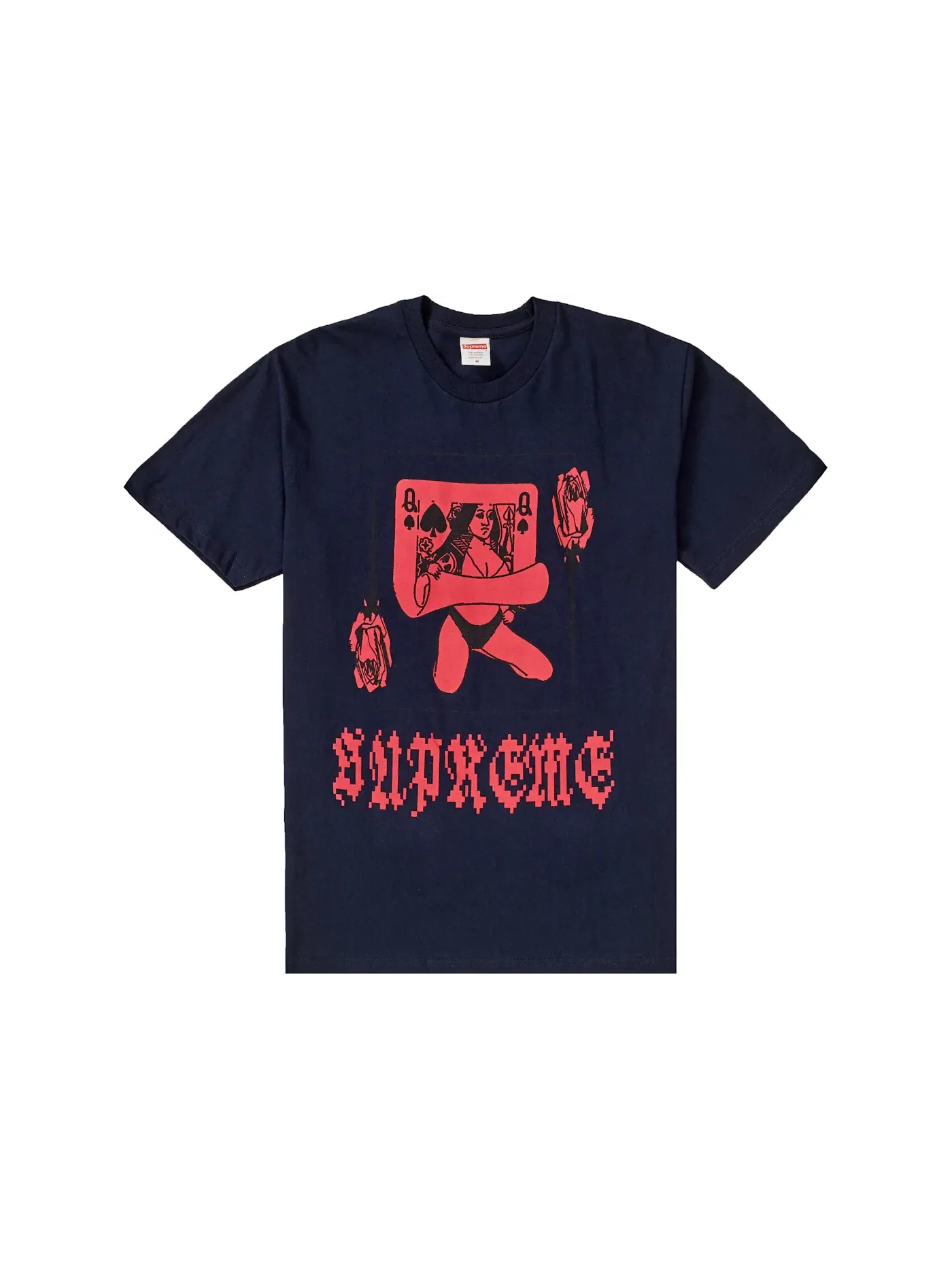 Мужская футболка с принтом Supreme Tee — изображение 1 из 1, темно-синий
