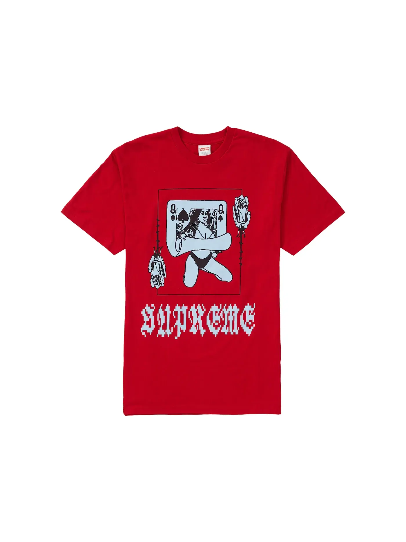 Мужская футболка с принтом Supreme Tee — изображение 1 из 1, красный