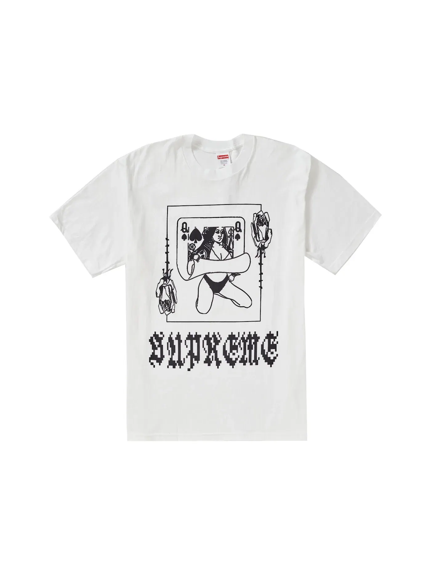Мужская футболка с принтом Supreme Tee — изображение 1 из 1, белый