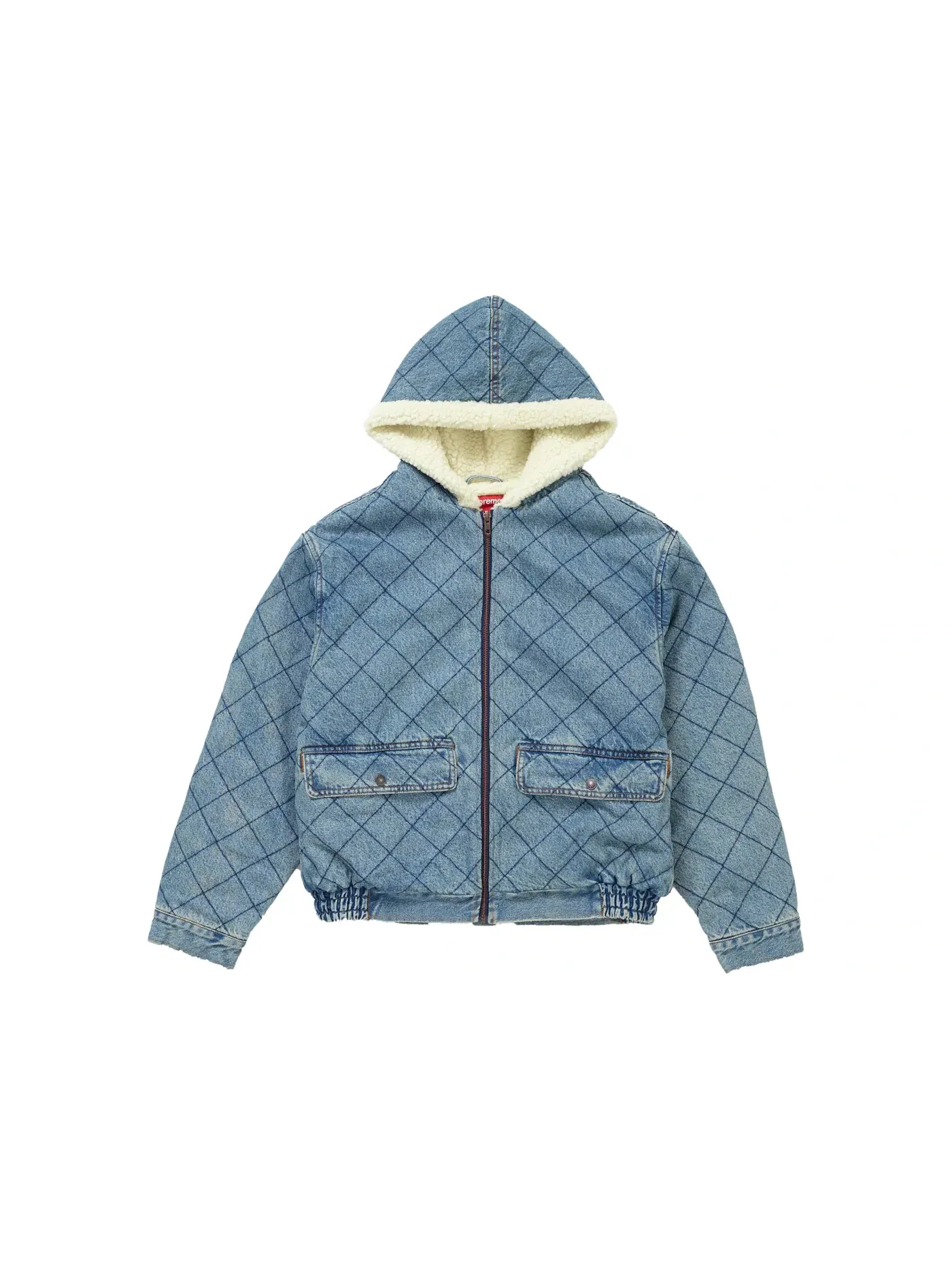 Мужская куртка-пилот стеганая джинсовая Supreme — изображение 1 из 3, синий