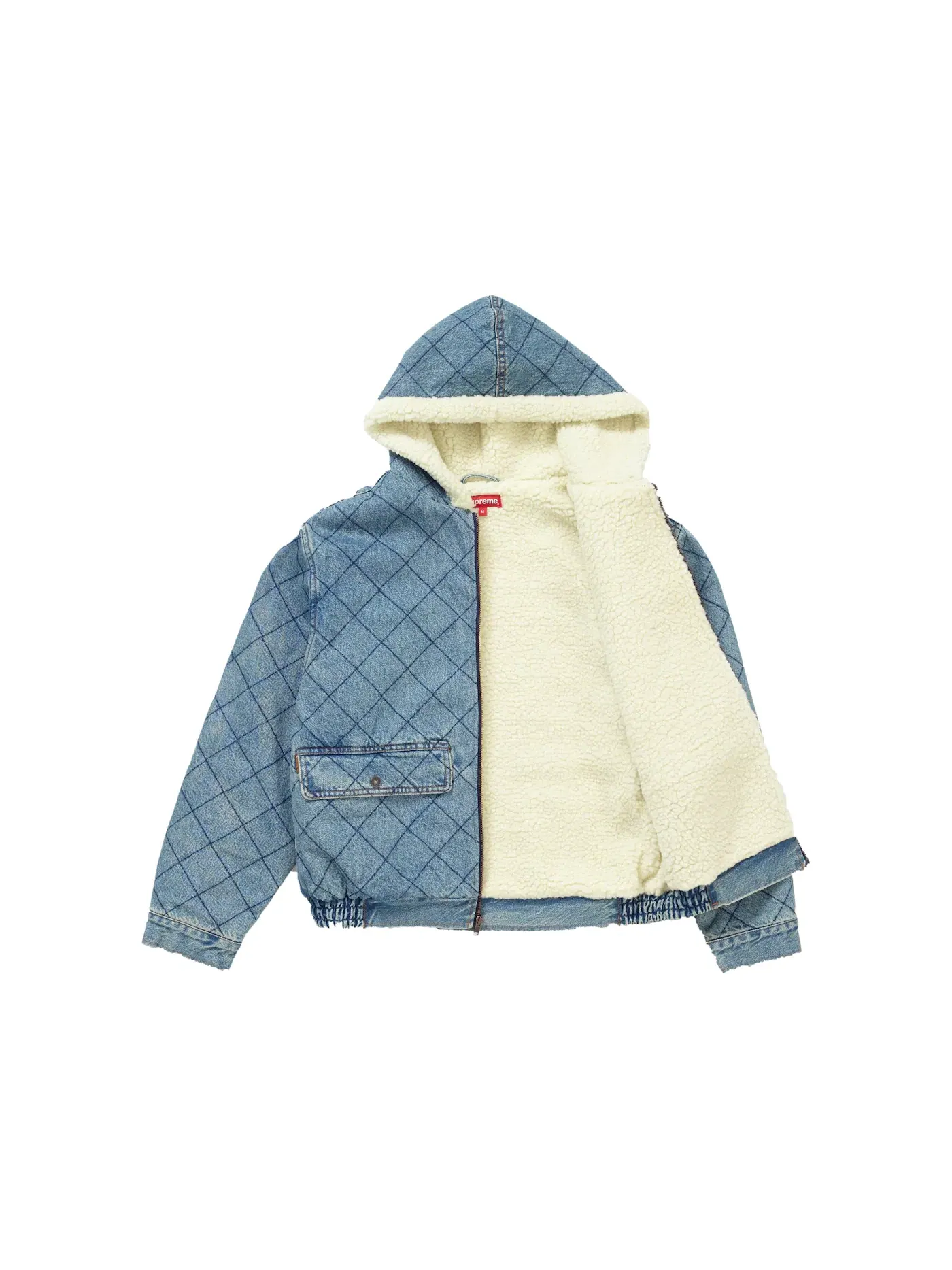 Мужская куртка-пилот стеганая джинсовая Supreme — изображение 3 из 3, синий