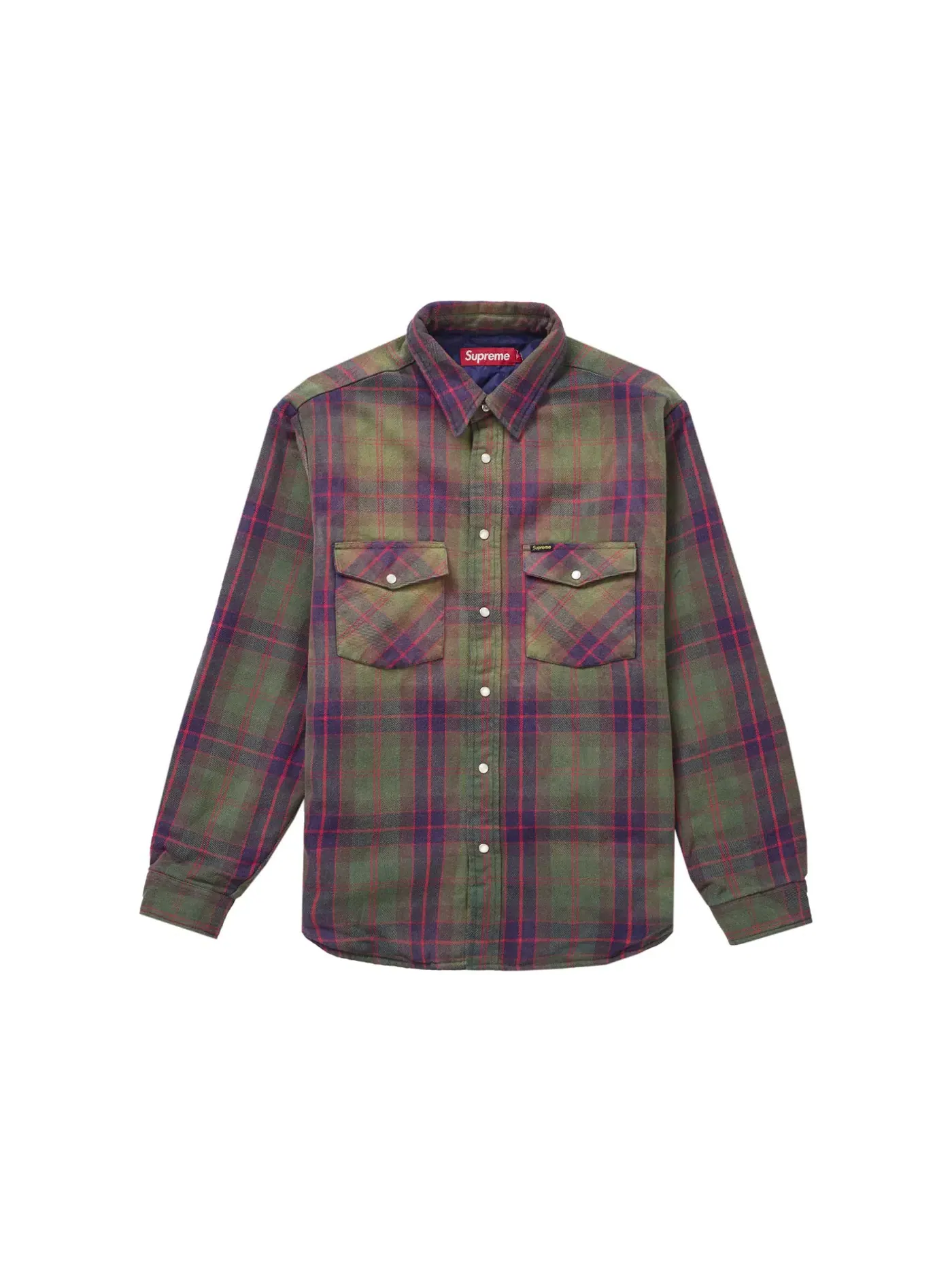 Мужская рубашка из фланели с квилтингом Supreme Shirt — изображение 1 из 2, зеленый
