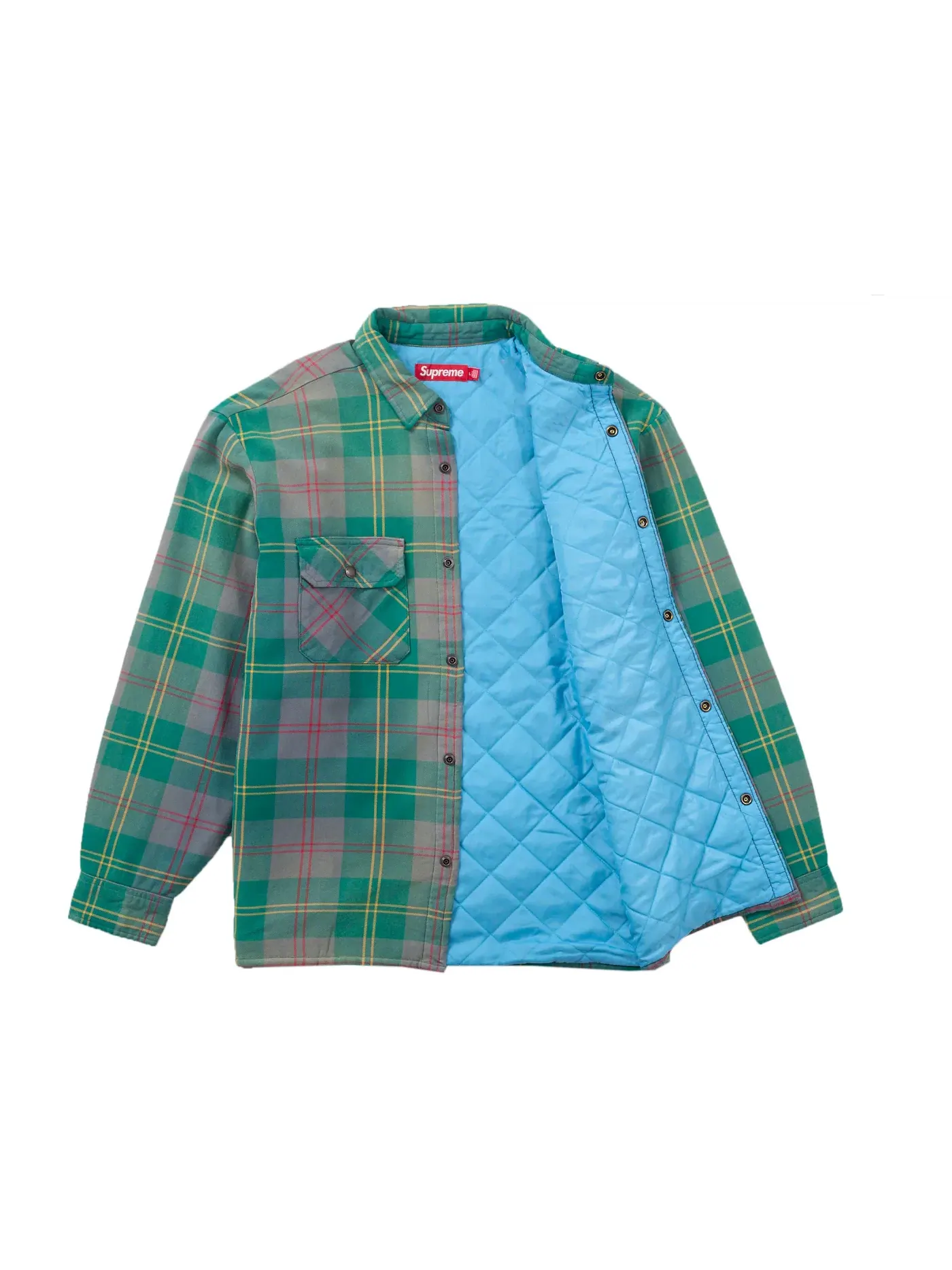 Мужская рубашка с квилтингом Snap Shirt Supreme — изображение 2 из 2, зеленый
