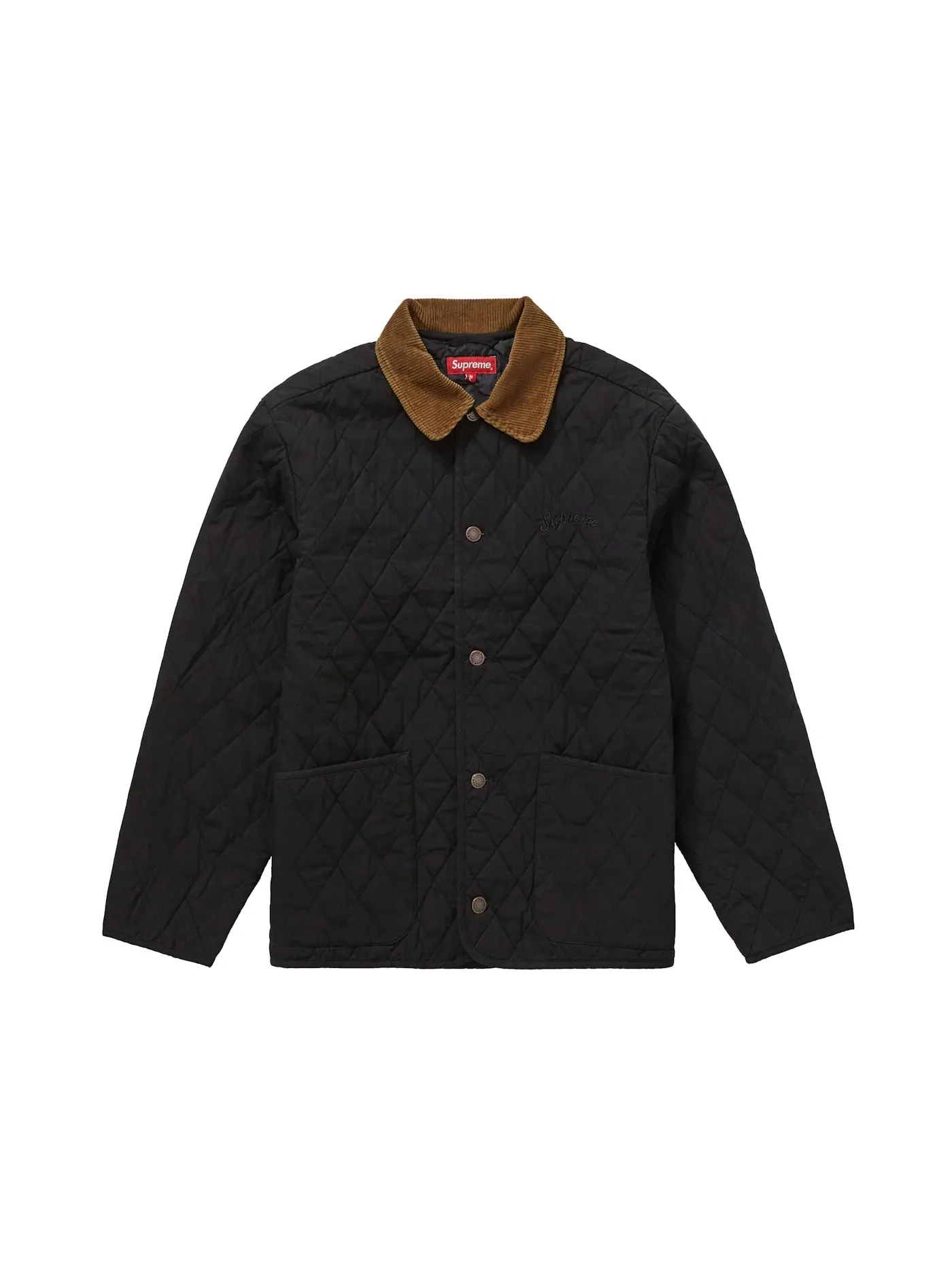 Мужская куртка с принтом Supreme Quilted Paisley Jacket — изображение 1 из 3, черный
