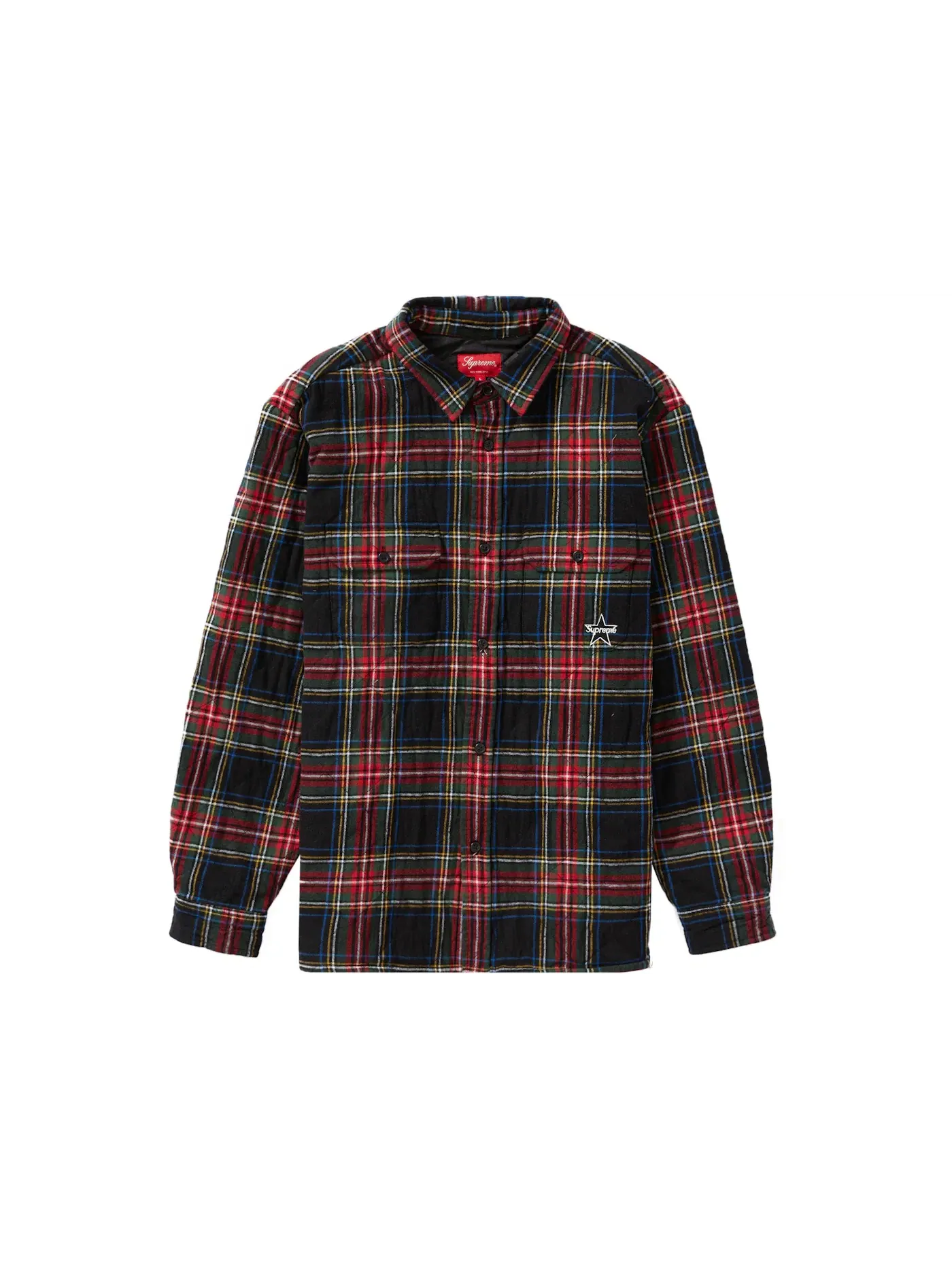 Мужская рубашка из фланели с квилтингом Supreme Shirt — изображение 1 из 2, черный