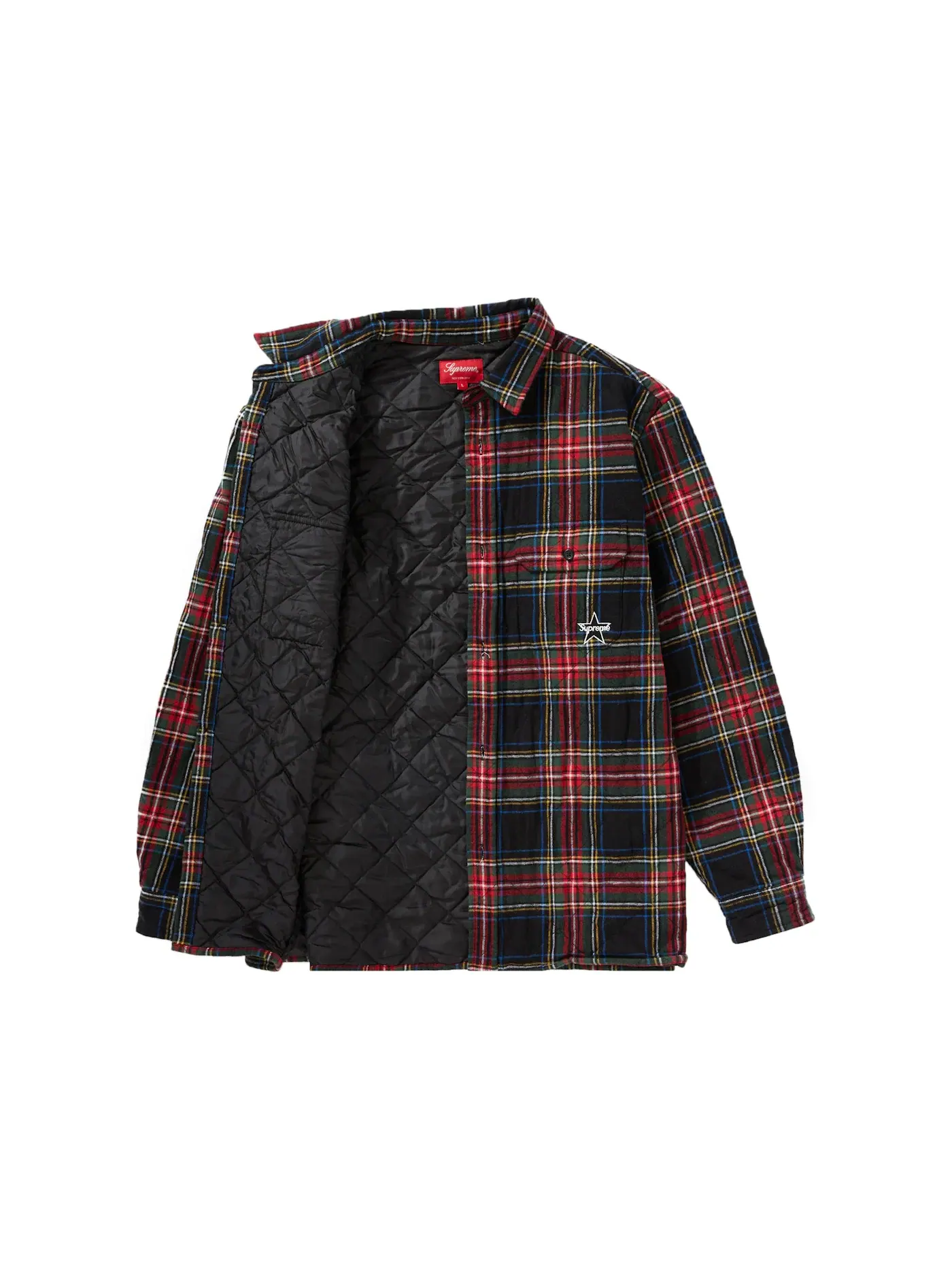 Мужская рубашка из фланели с квилтингом Supreme Shirt — изображение 2 из 2, черный