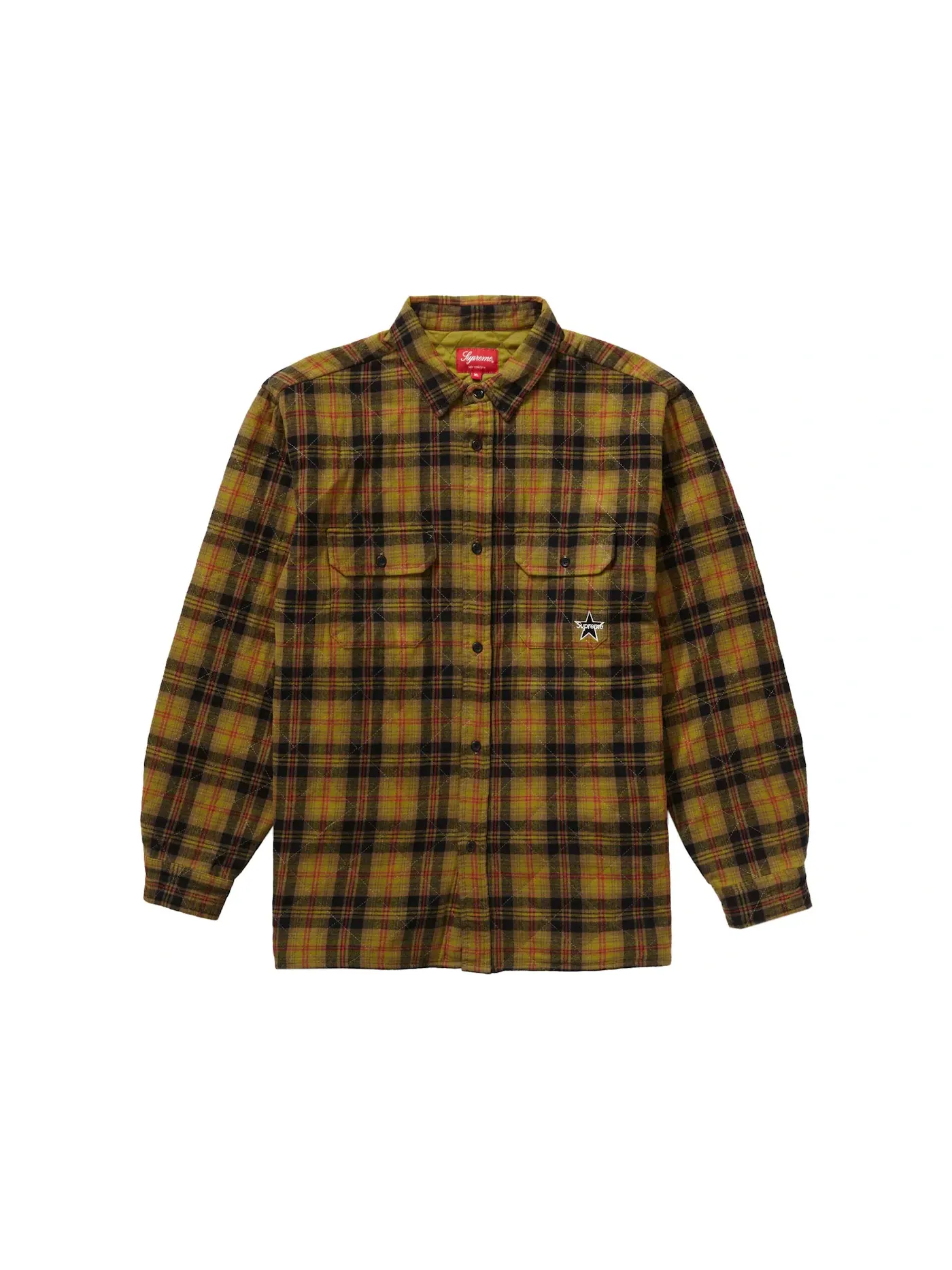 Мужская рубашка с принтом Supreme Shirt — изображение 1 из 2, оливковый