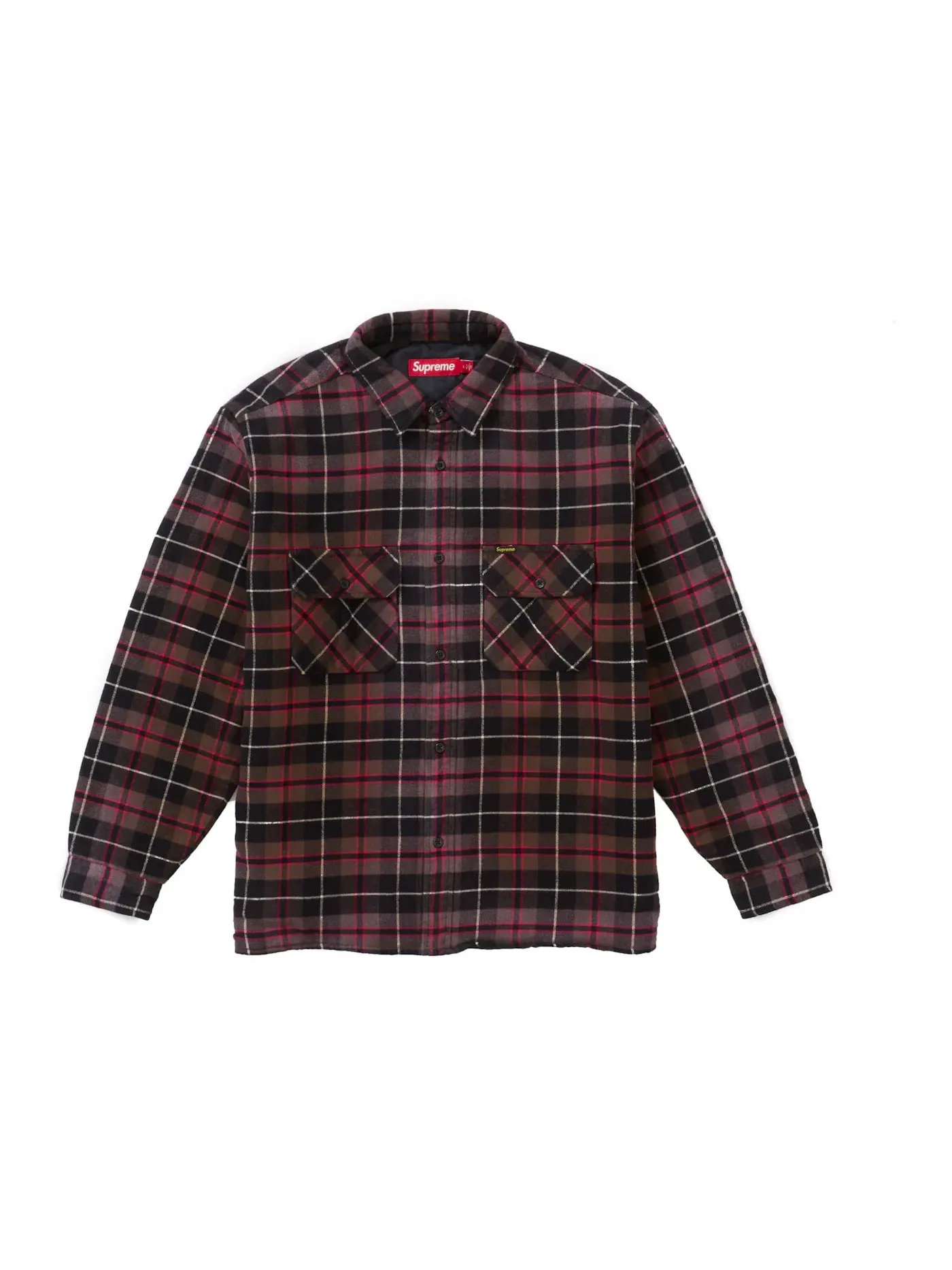 Мужская стеганая рубашка с принтом Shirt Supreme — изображение 1 из 2, серый