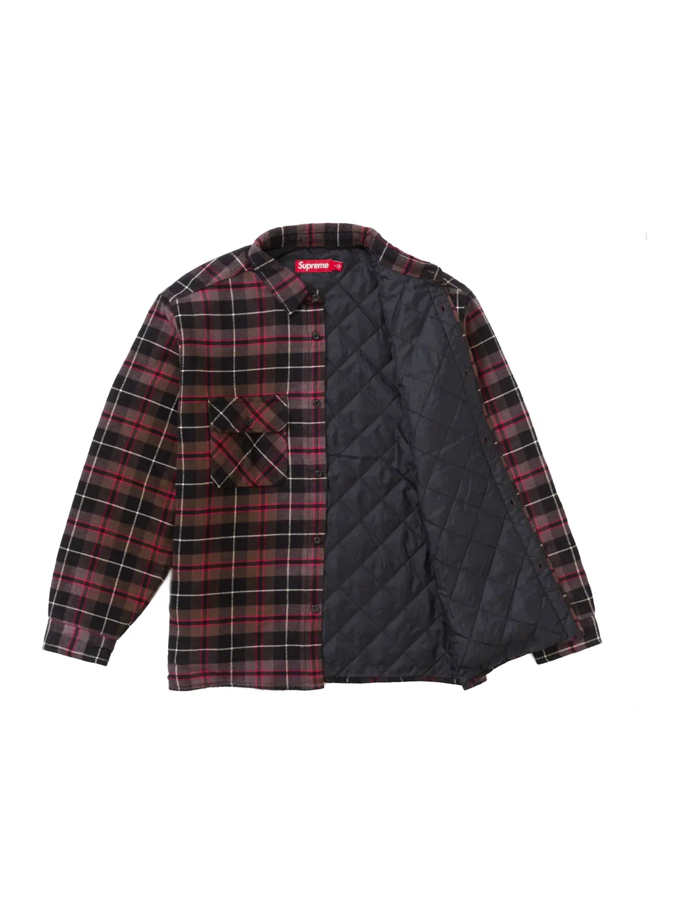 Мужская стеганая рубашка с принтом Shirt Supreme — изображение 2 из 2, серый